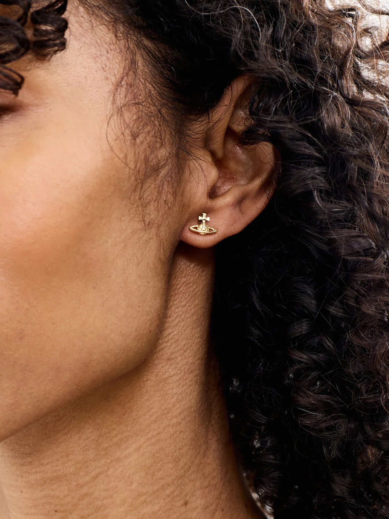 Lorelei Stud Earrings Gold - Image 2