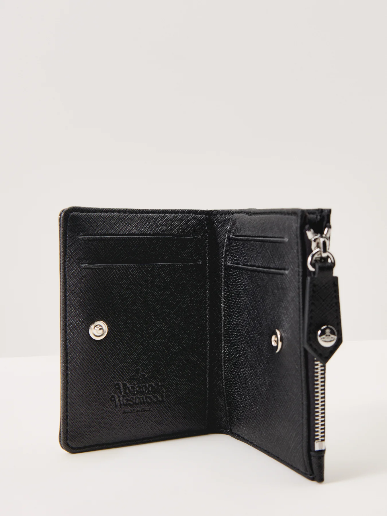 Slim Flap Leather Card Holder Black - Image 3
