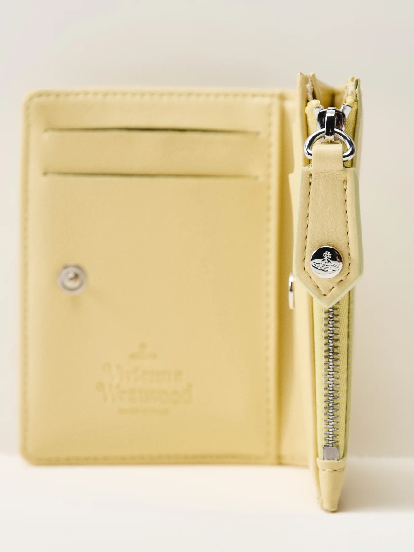Slim Flap Wallet Pastel Yellow - Image 3