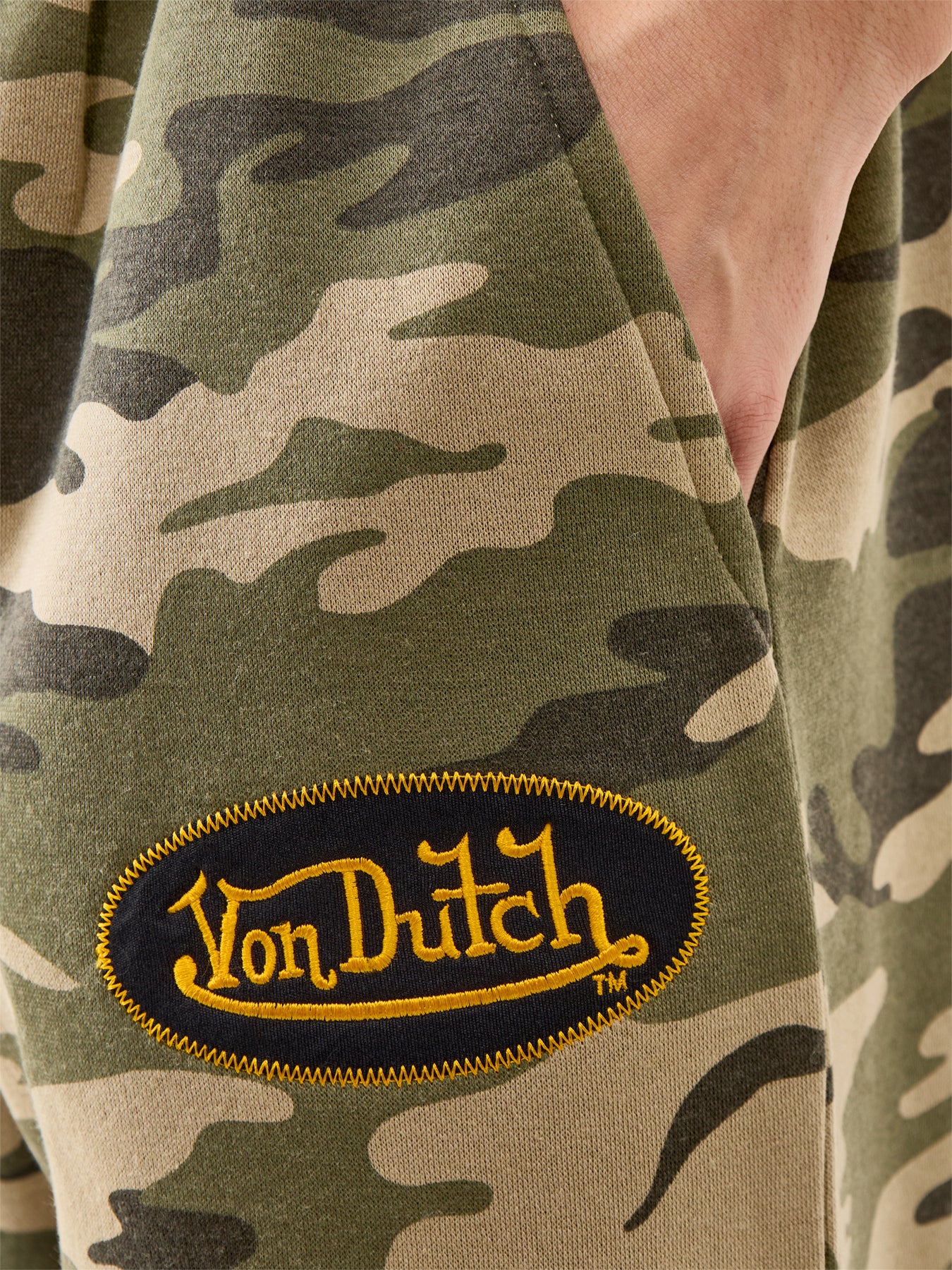 Camo Cuff Relaxed Joggers Green - Image 3