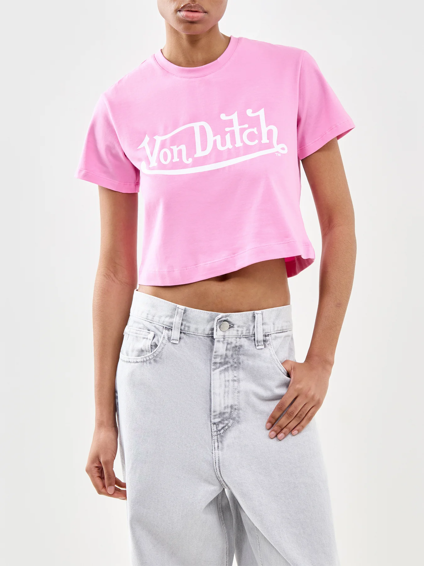Contrast Baby Tee Pink - Image 4