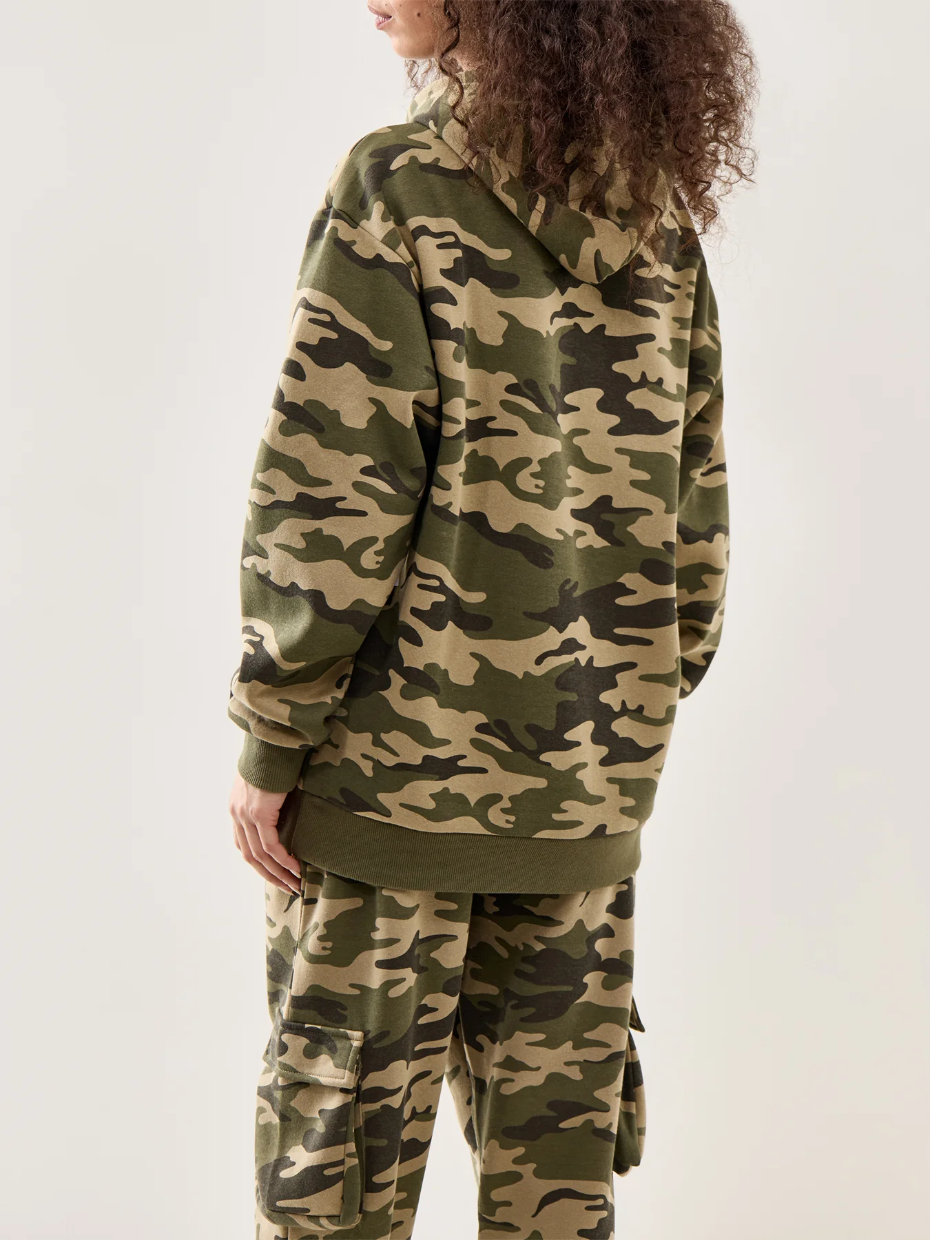 Patch Logo Camo Hoodie Green - Image 5