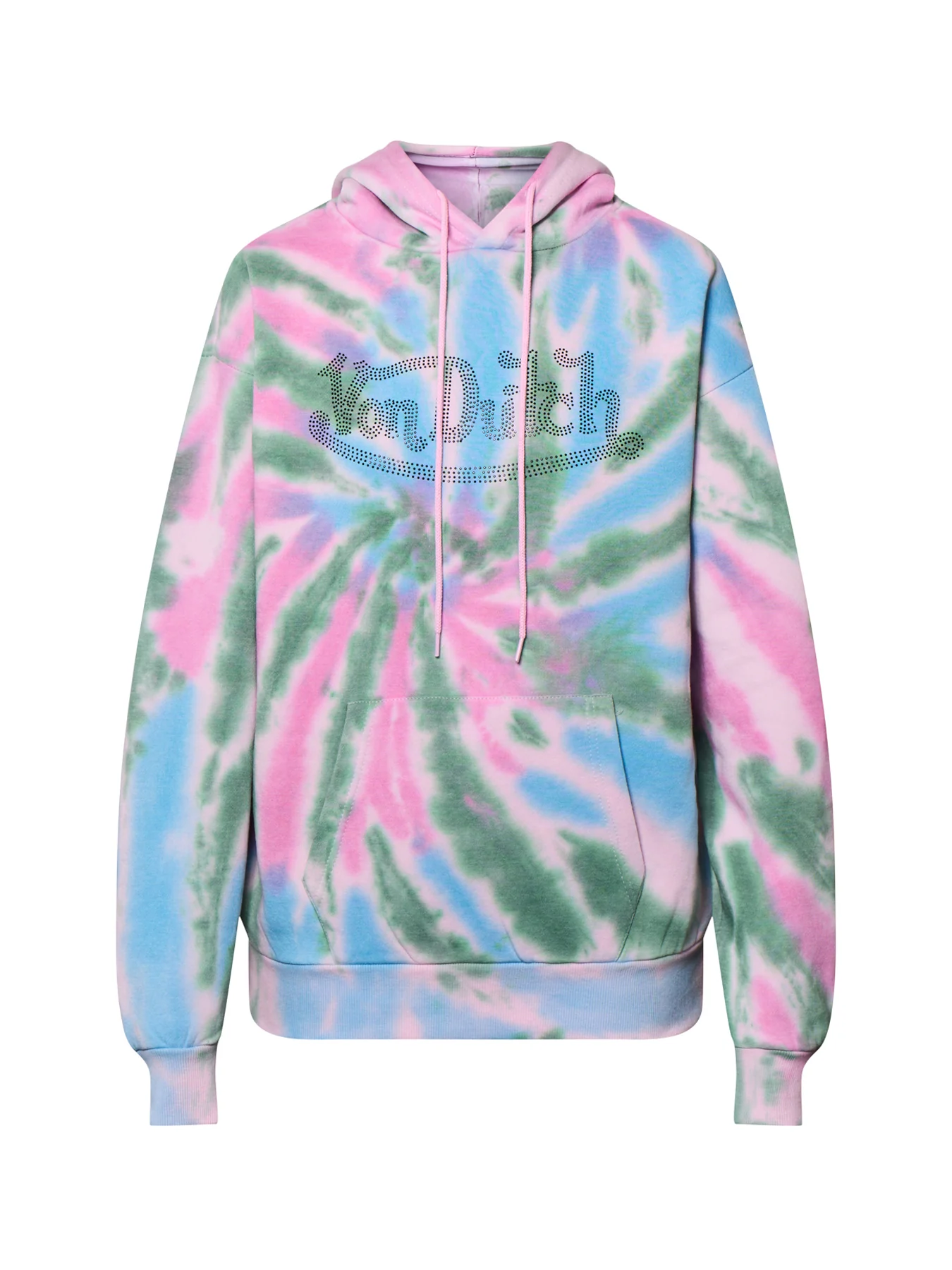 Tie-Dye Long-Sleeve Logo Hoodie Multi