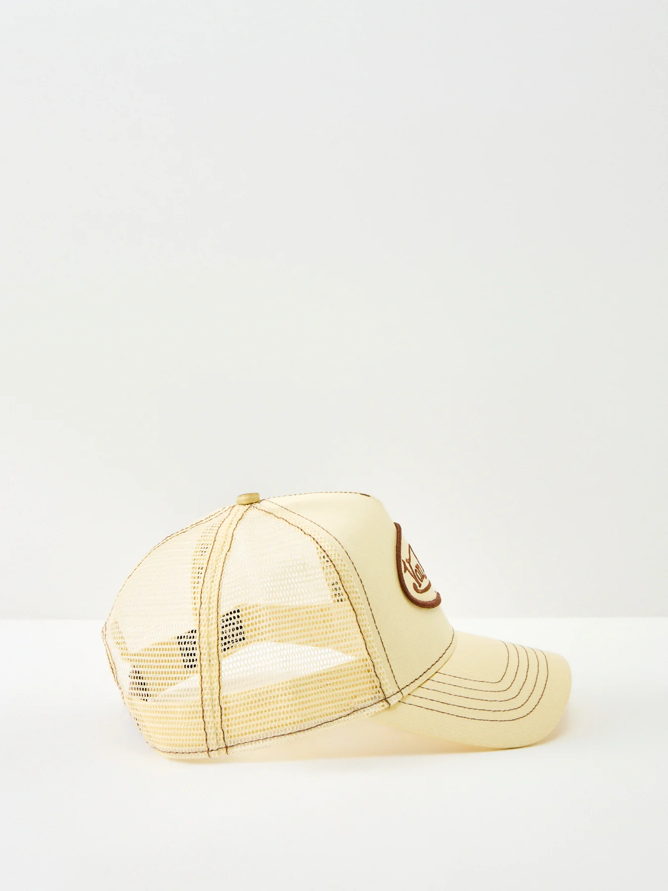 Solid Stitches Logo Trucker Cap Cream - Image 2