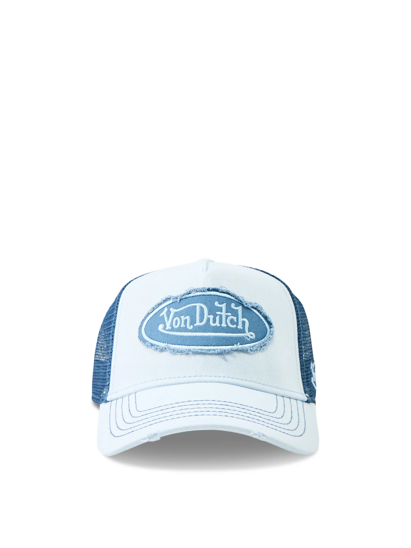 Distressed Logo Cap Blue