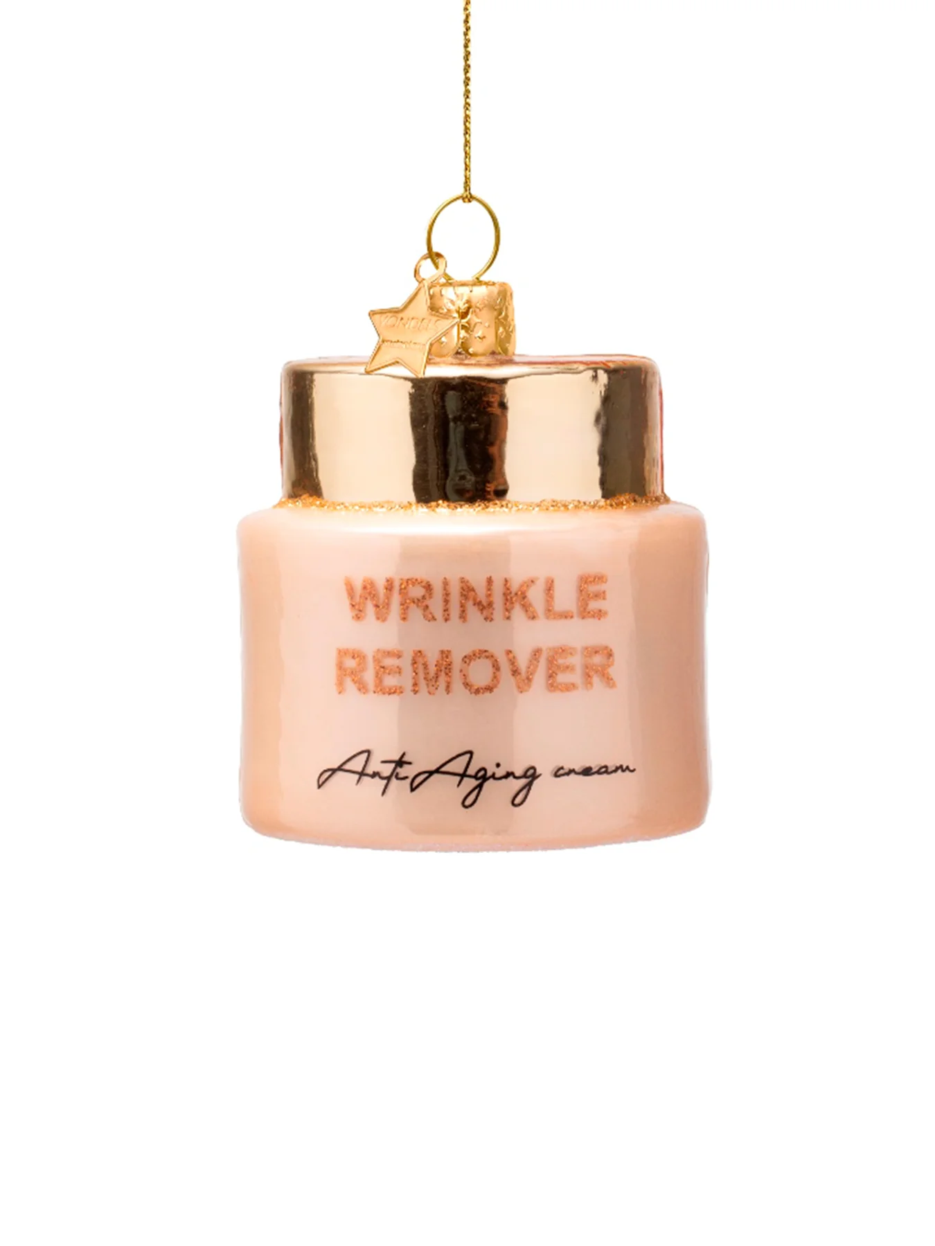 Pink Opal Anti Aging Cream Glass Christmas Hanging Decoration