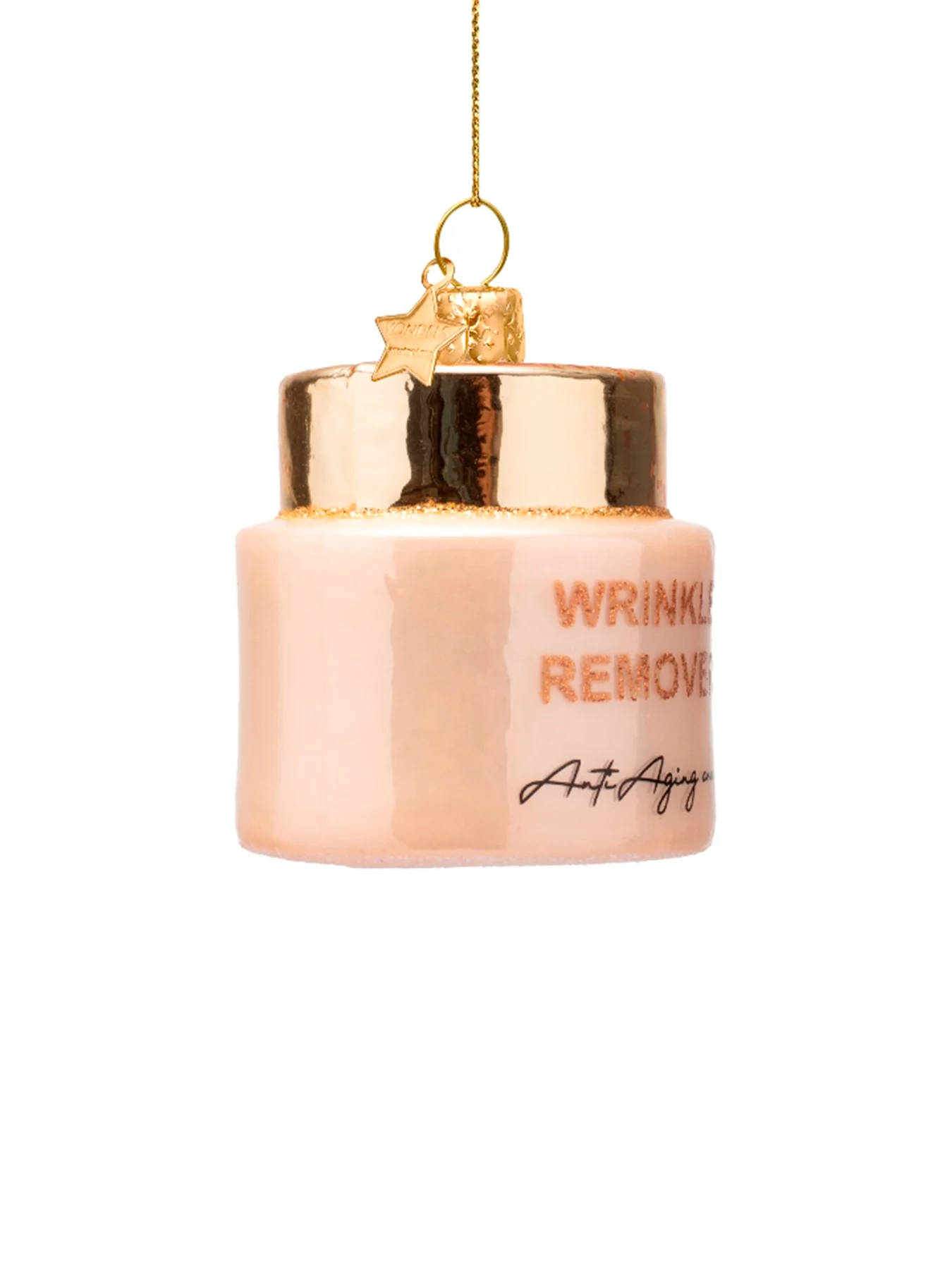Pink Opal Anti Aging Cream Glass Christmas Hanging Decoration - Image 2
