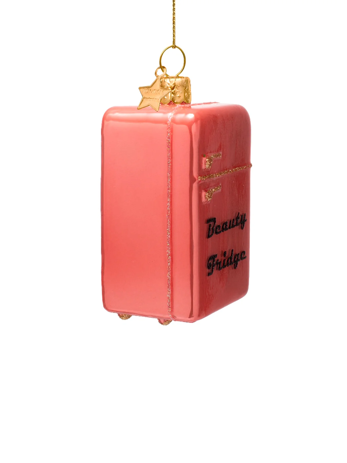 Pink Beauty Fridge Glass Christmas Hanging Decoration - Image 3