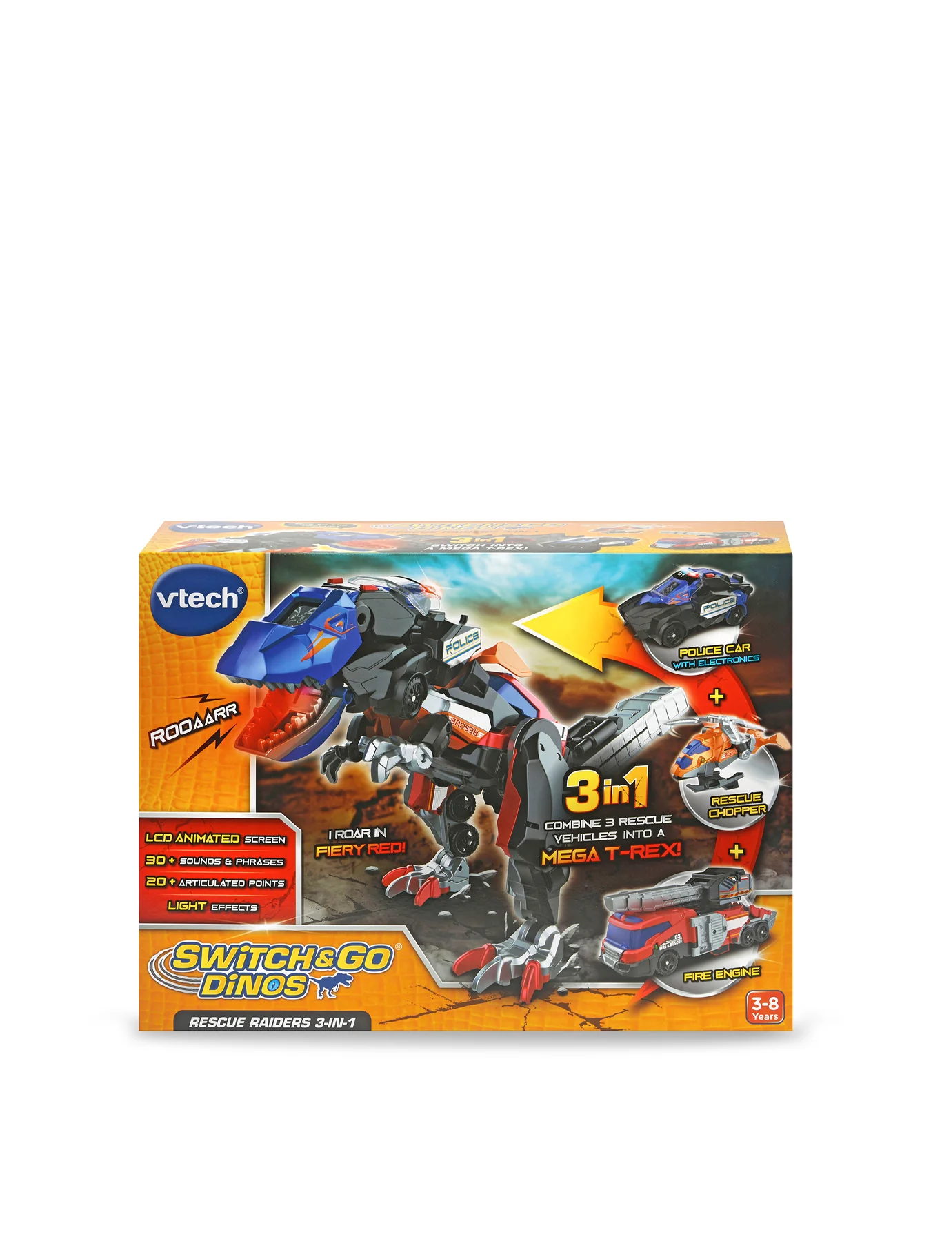 Switch & Go Dinos Rescue Raiders 3-in-1 Toy