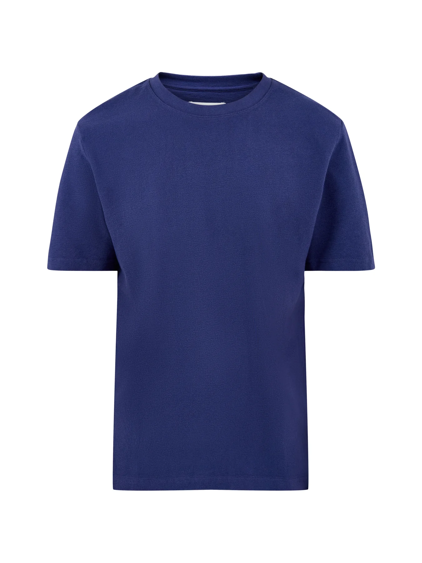 Textured Organic Cotton T-Shirt Blue