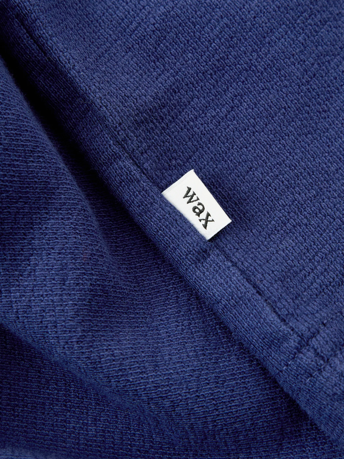 Textured Organic Cotton T-Shirt Blue - Image 3