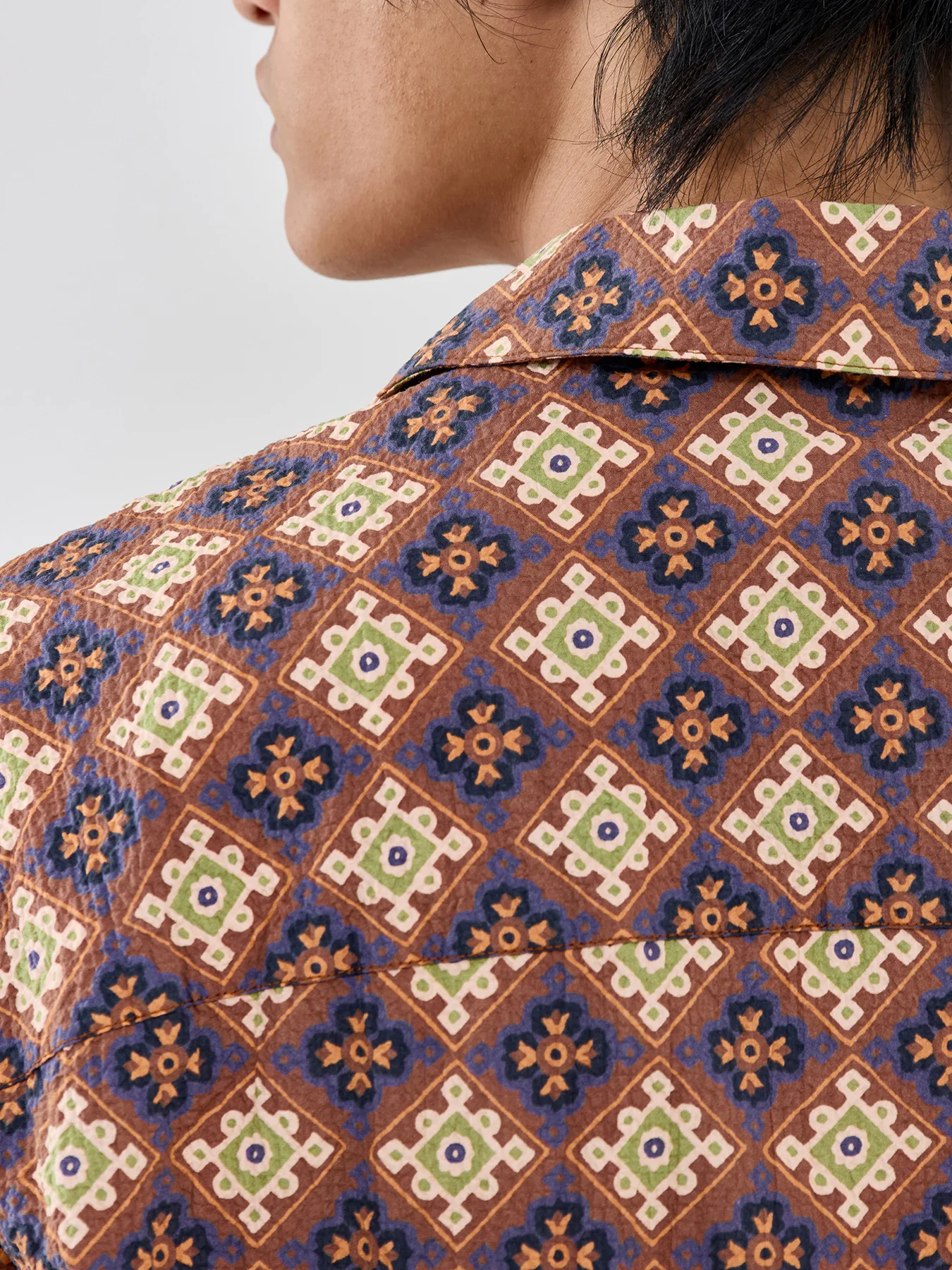 Didcot Ss Shirt Seersucker Tiles - Image 3