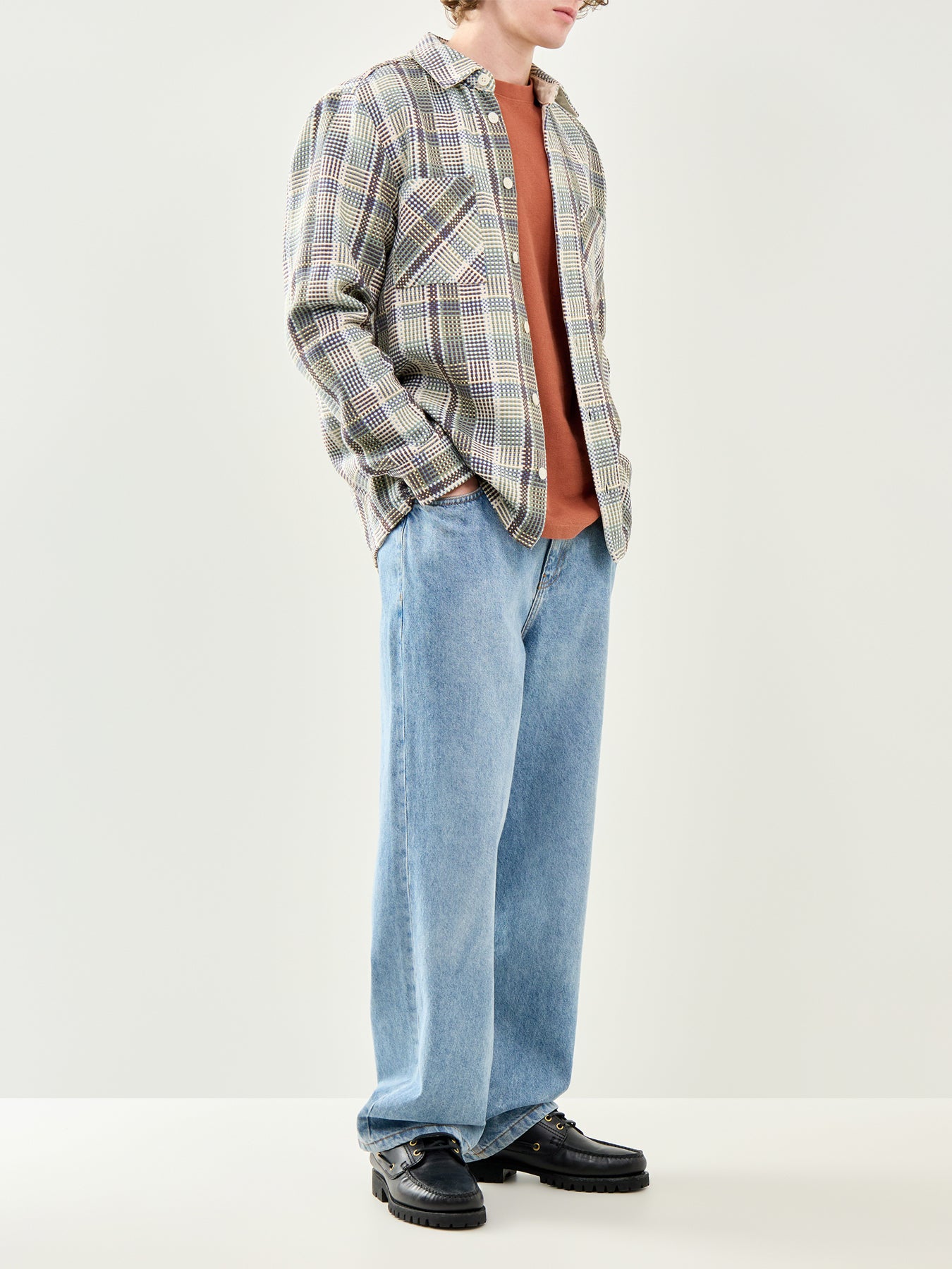 Whiting Basket Weave Overshirt Blue Green - Image 2