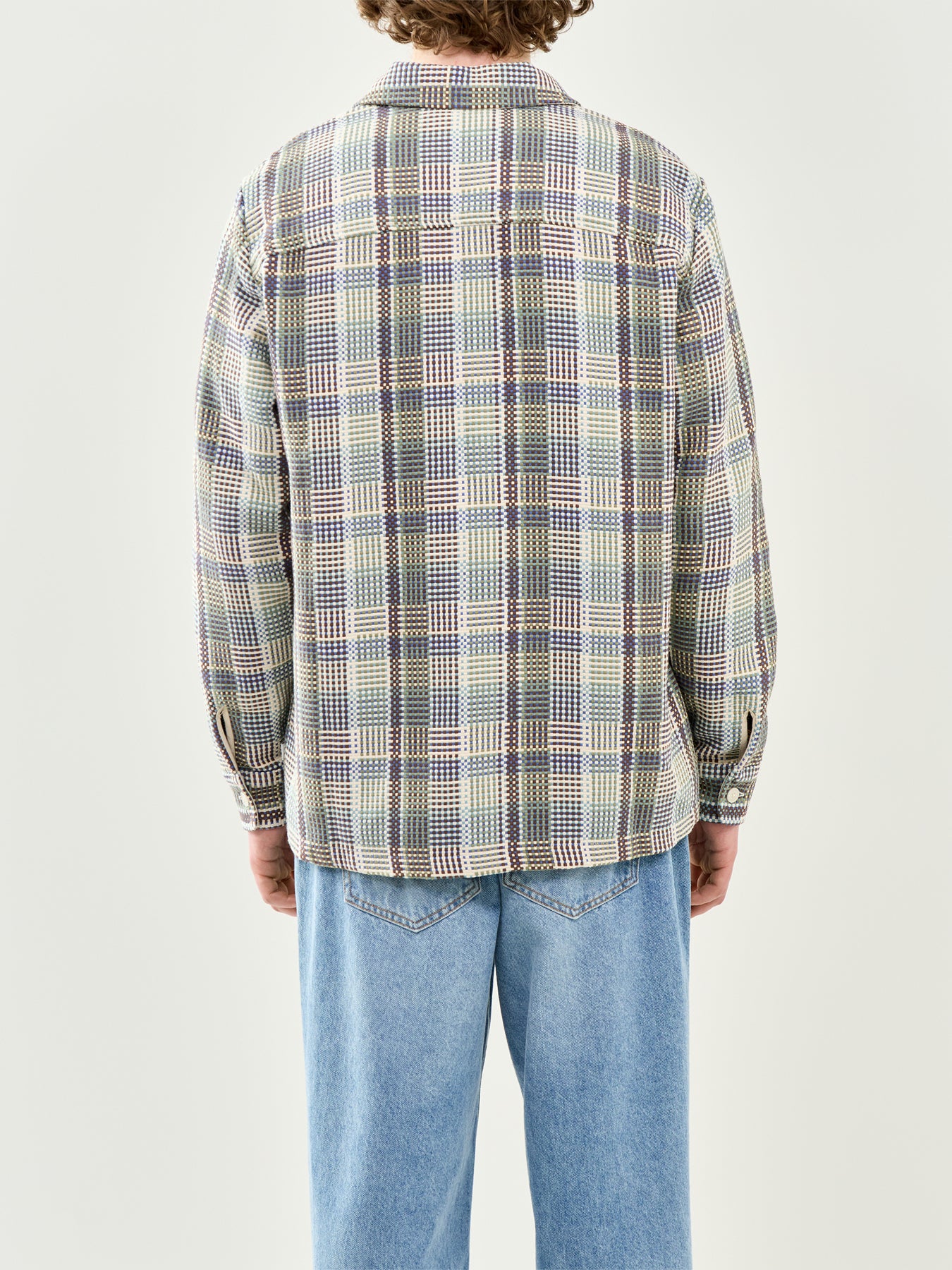 Whiting Basket Weave Overshirt Blue Green - Image 5