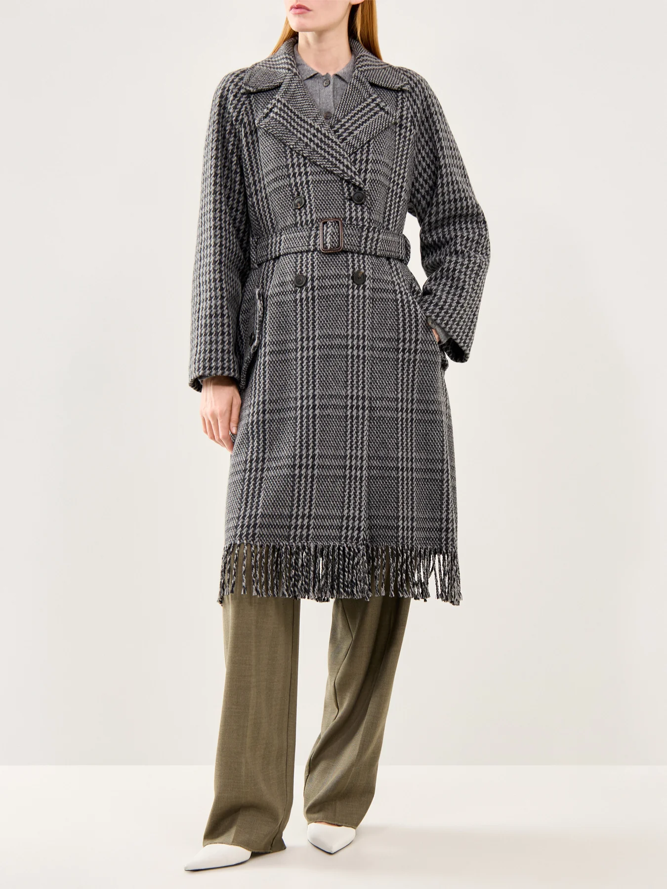 Carpi Feinge Hem Coat Dark Grey - Image 4