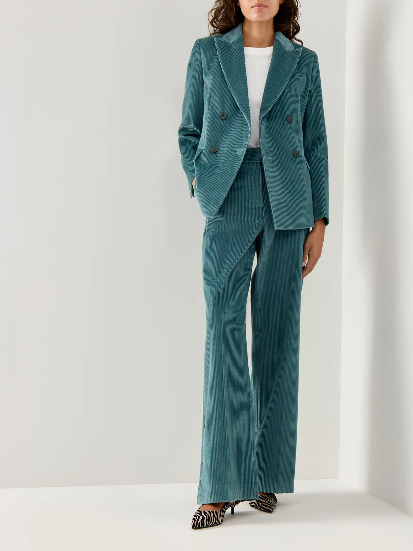 Katanga Cord Double Cotton Breasted Blazer - Image 2