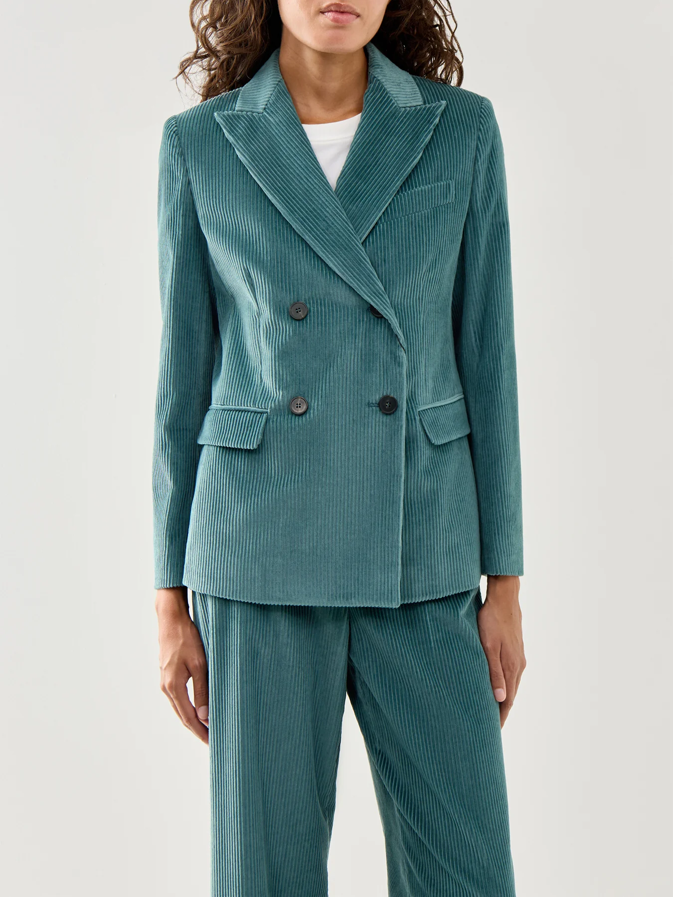 Katanga Cord Double Cotton Breasted Blazer - Image 4