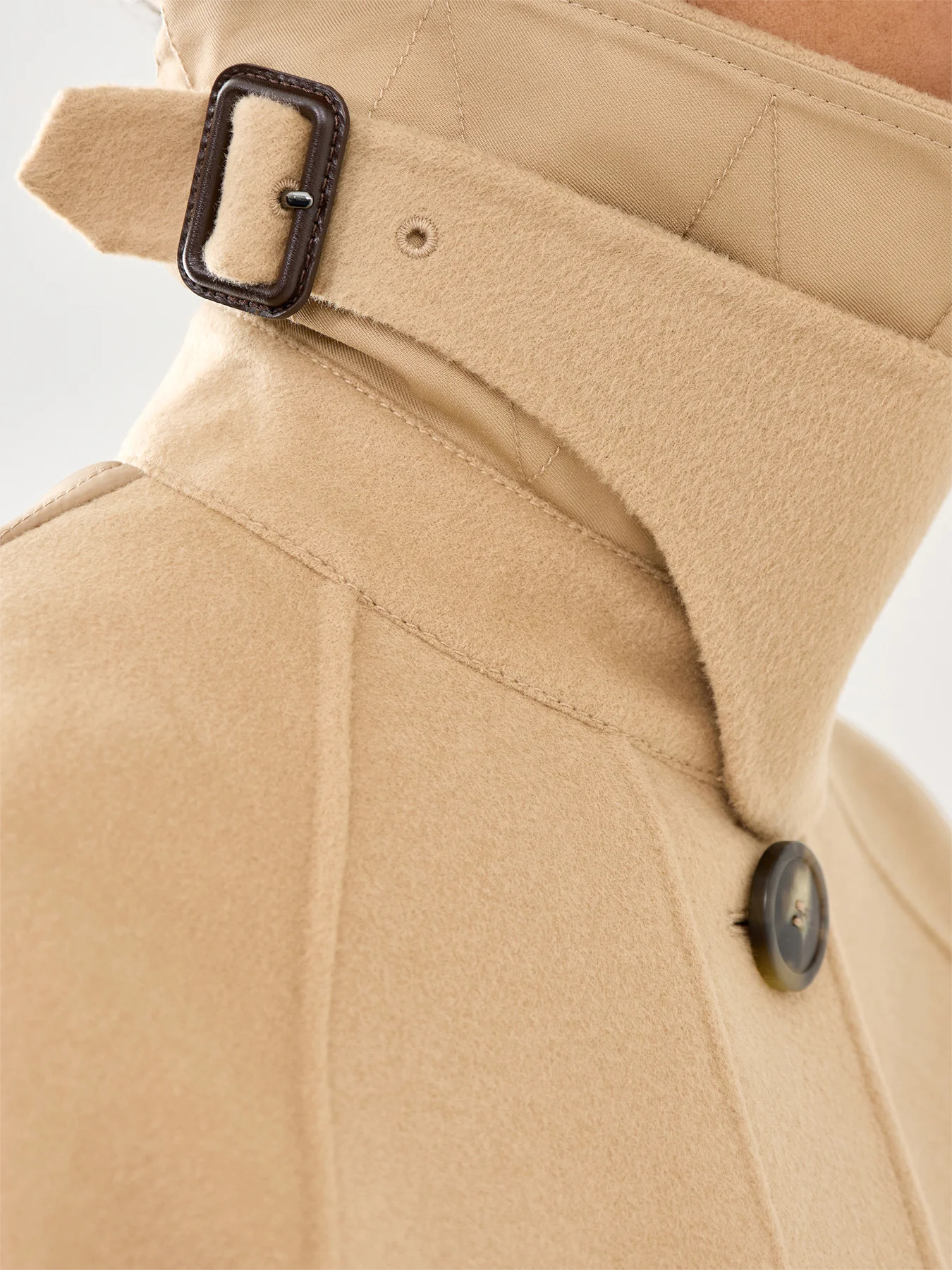 Rufo Coat Wide Sleeves Padded Camel - Image 3