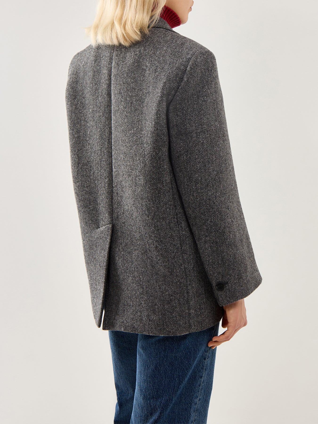 Tronto Shoulder Paf Blazer Dark Grey Wool - Image 5