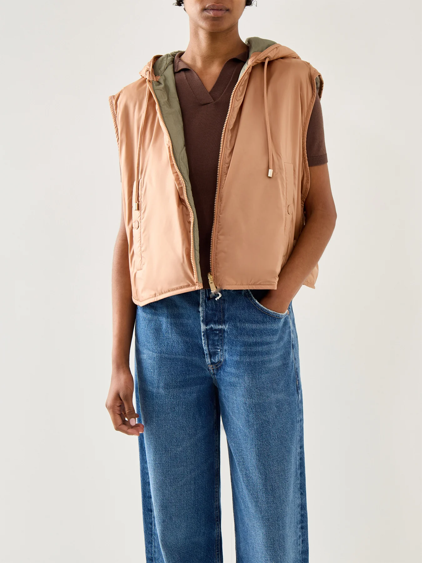 Weekend Levante Gilet Reversible Tan - Image 4