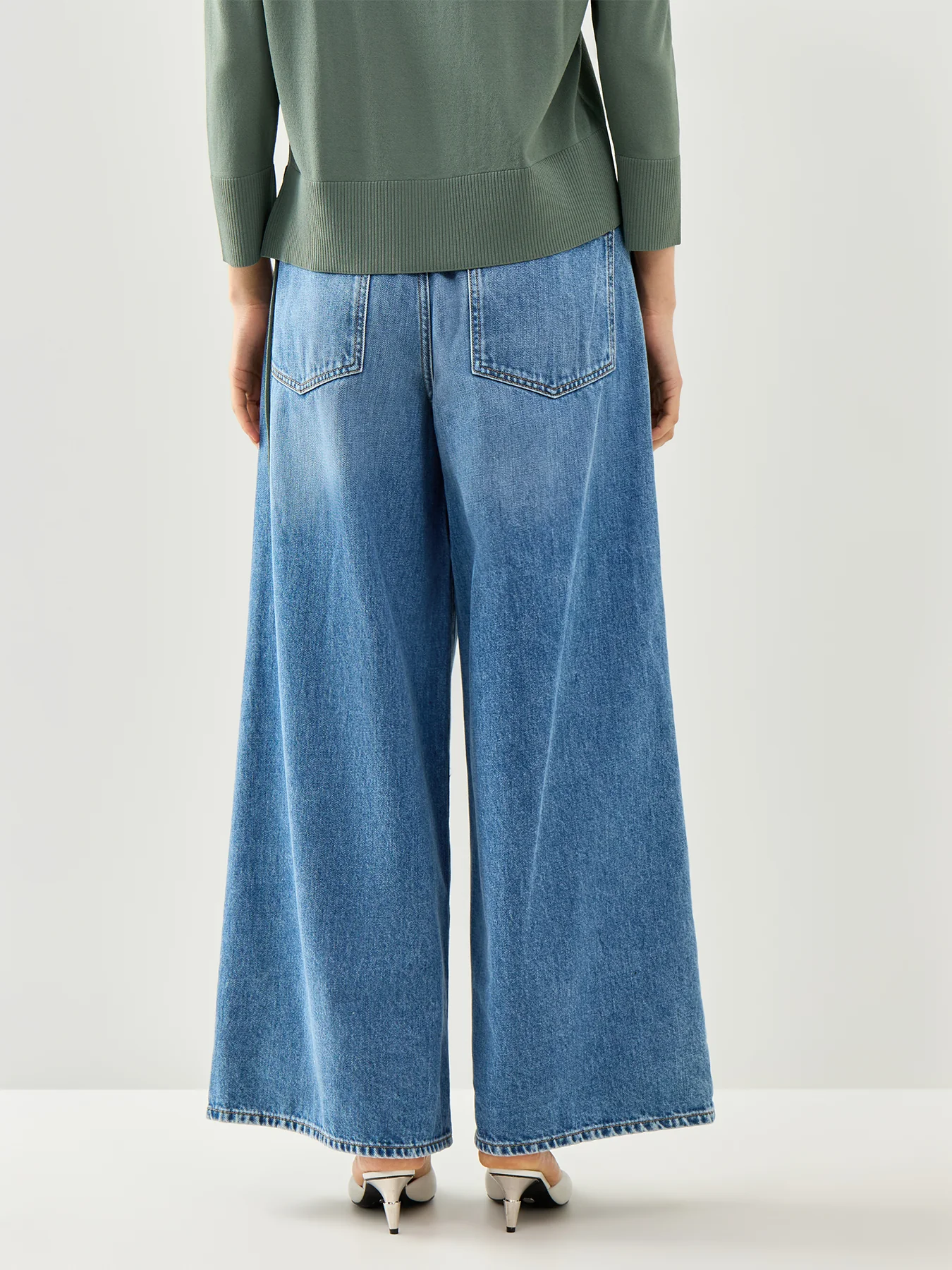 Abete Oversized Denim Trouser Navy - Image 5