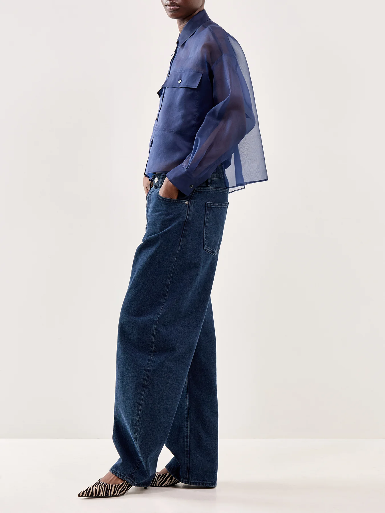 Colomba Shirt Top Navy - Image 2