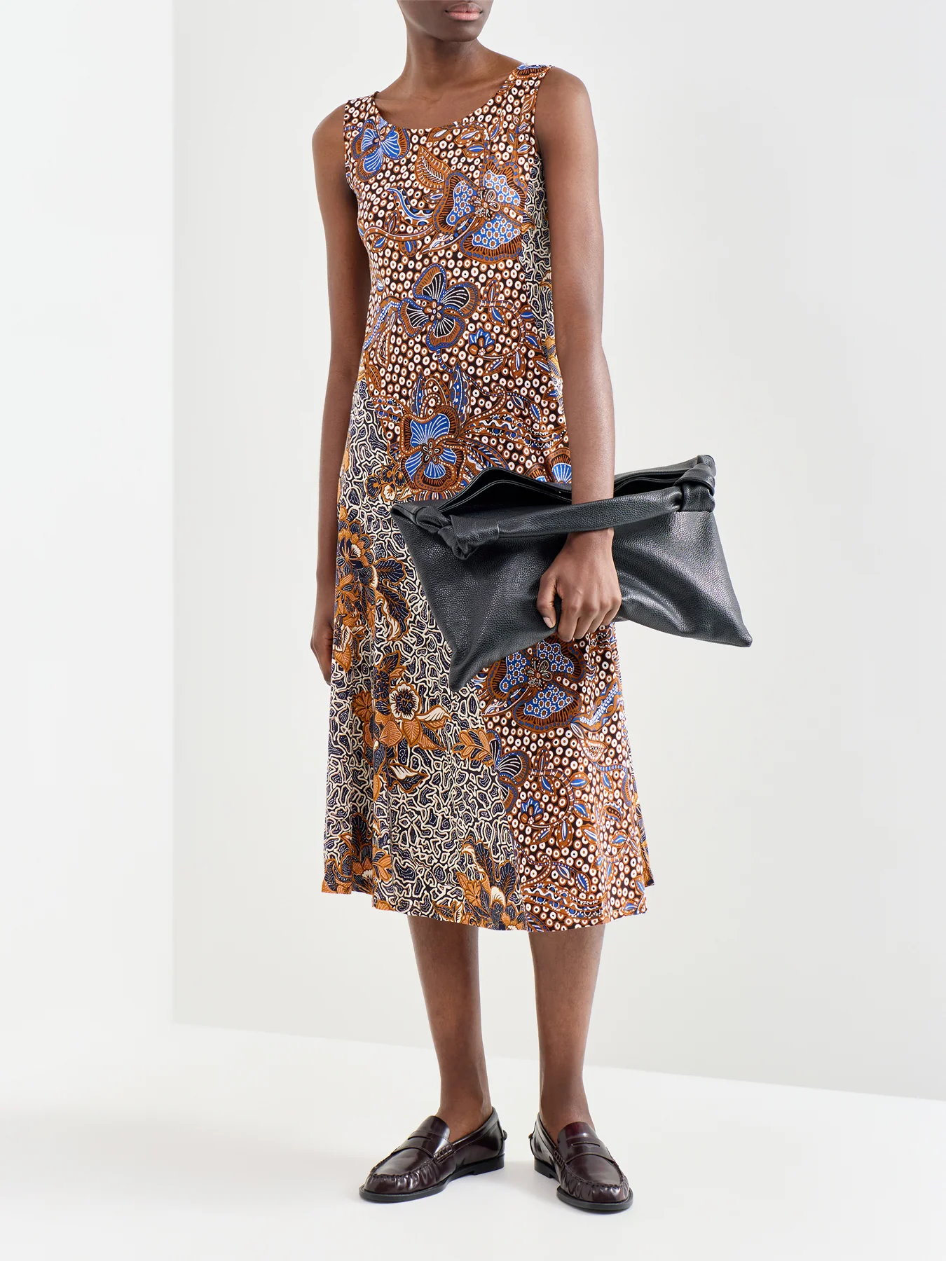 Pausa Cotton Jersey Dress Brown - Image 2
