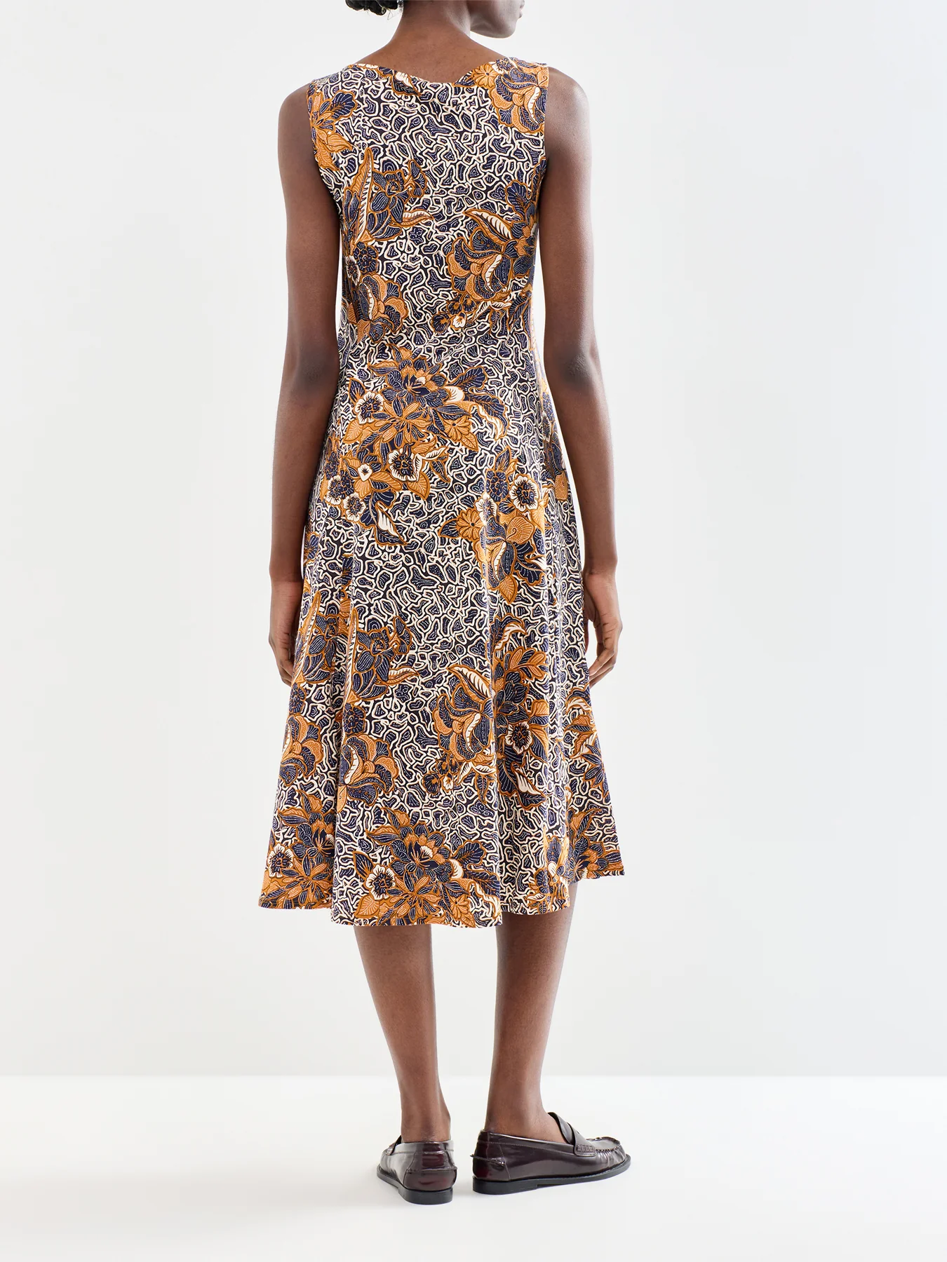 Pausa Cotton Jersey Dress Brown - Image 5