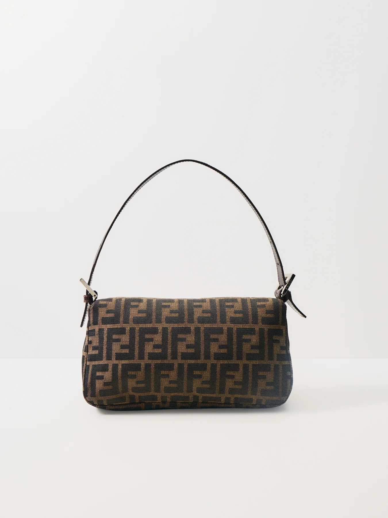 Vintage Fendi Zucca Baguette Bag Brown - Image 3