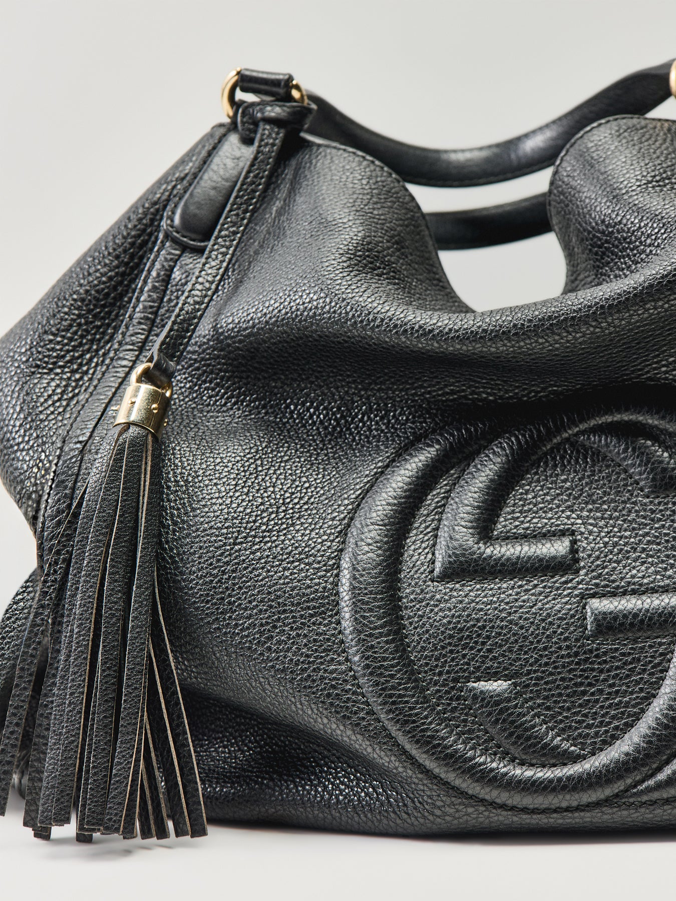Vintage Gucci Leather Soho Large Top Handle Hobo Bag Black - Image 5