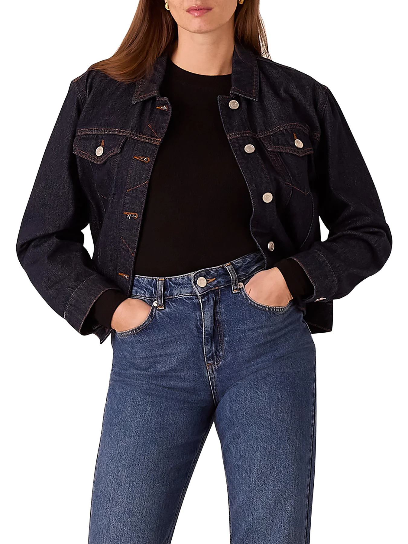 Essential Ribbed Crew Black - Image 2