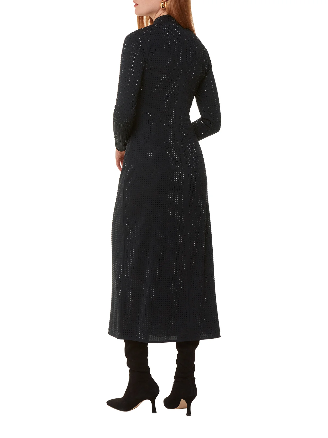 Hot Fix Jersey Midi Dress Black - Image 3