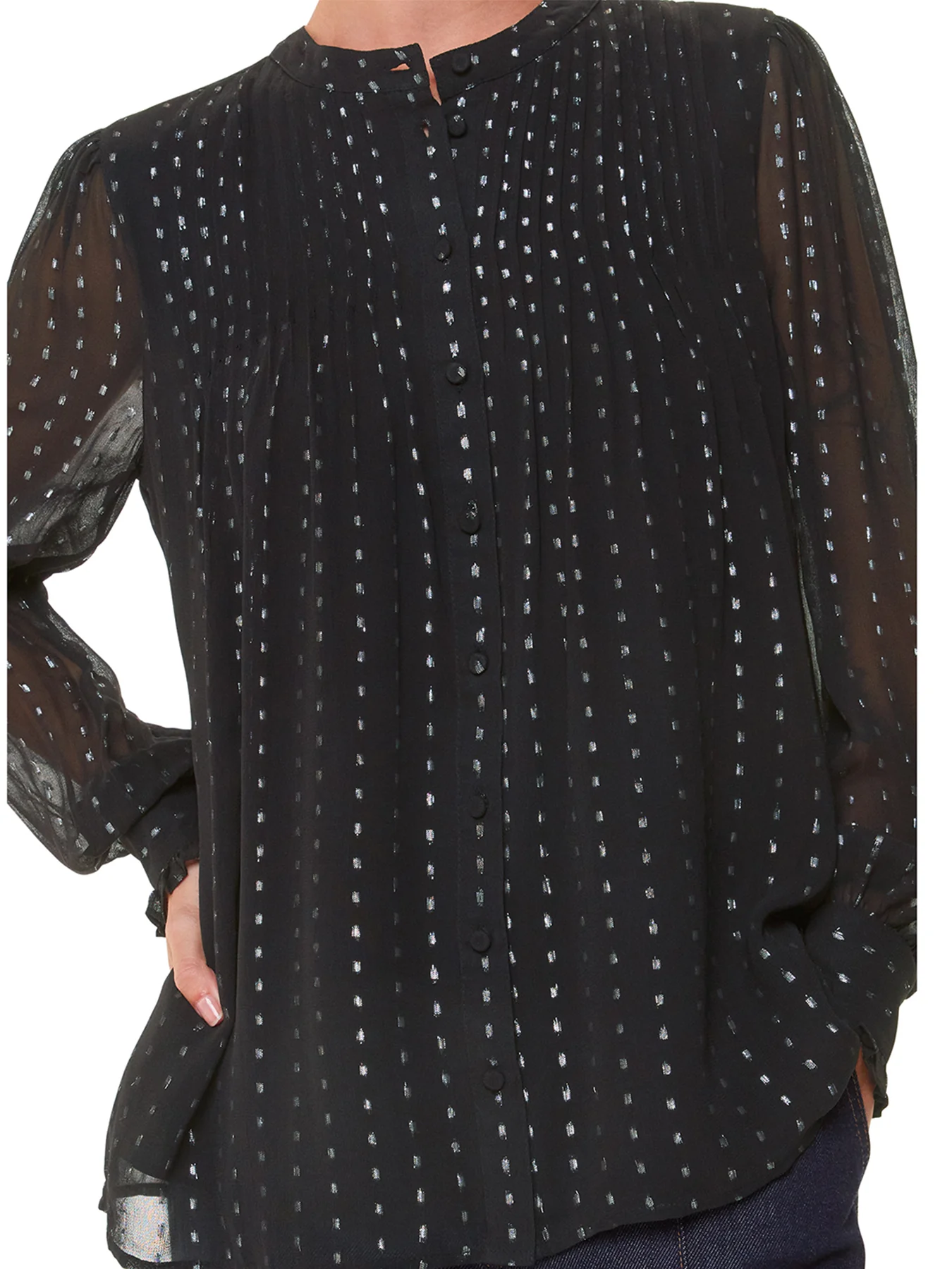 Metallic Stripe Shirt - Image 4