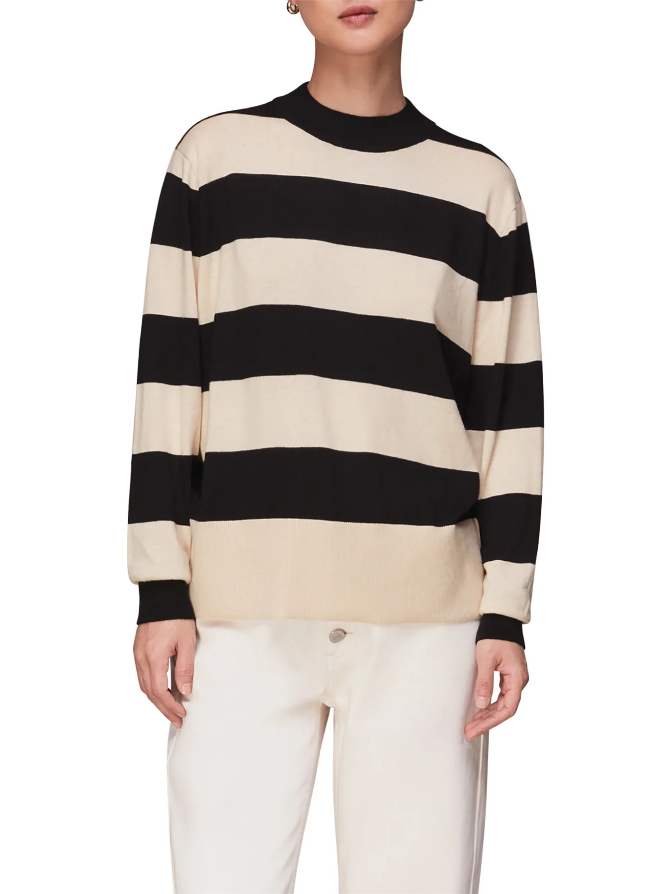 Stripe High Neck Sweater - Image 2