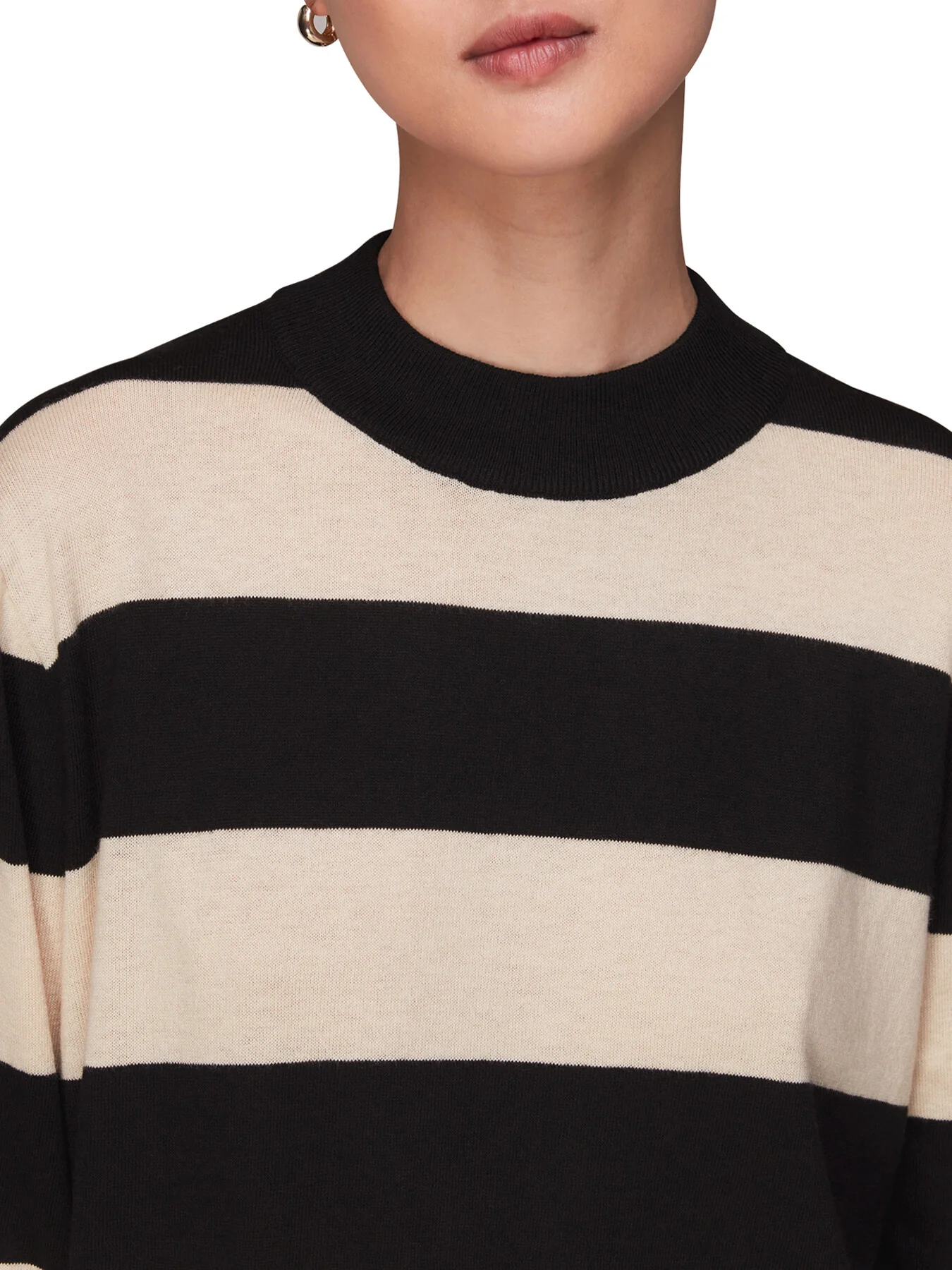 Stripe High Neck Sweater - Image 4