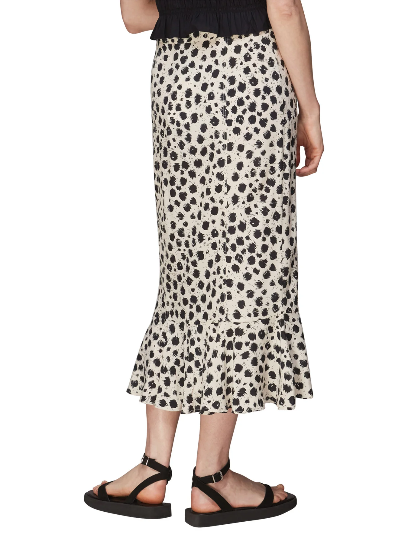 Brushed Dalmatian Wrap Skirt - Image 3