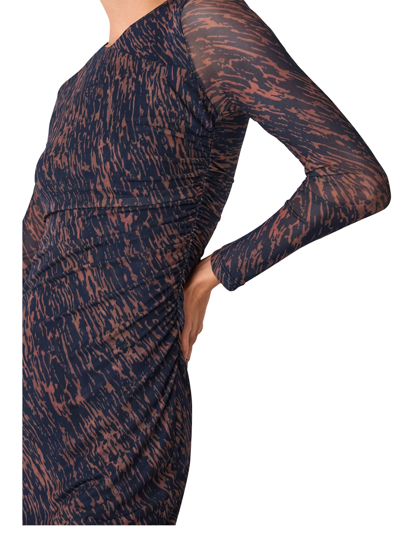 Abstract Marks Mesh Dress Blue - Image 4
