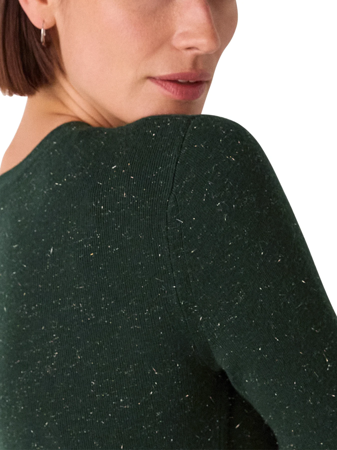Dark Green Annie Sparkle Knit Dress - Image 4