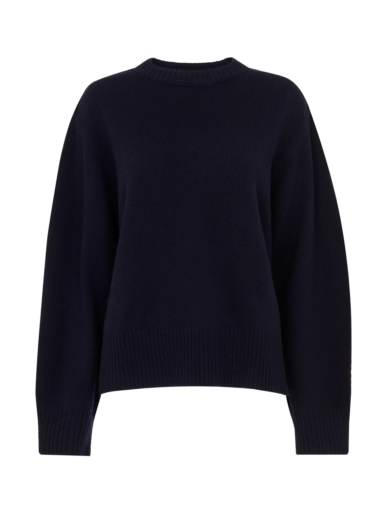 Side Stripe Detail Wool Knit Blue