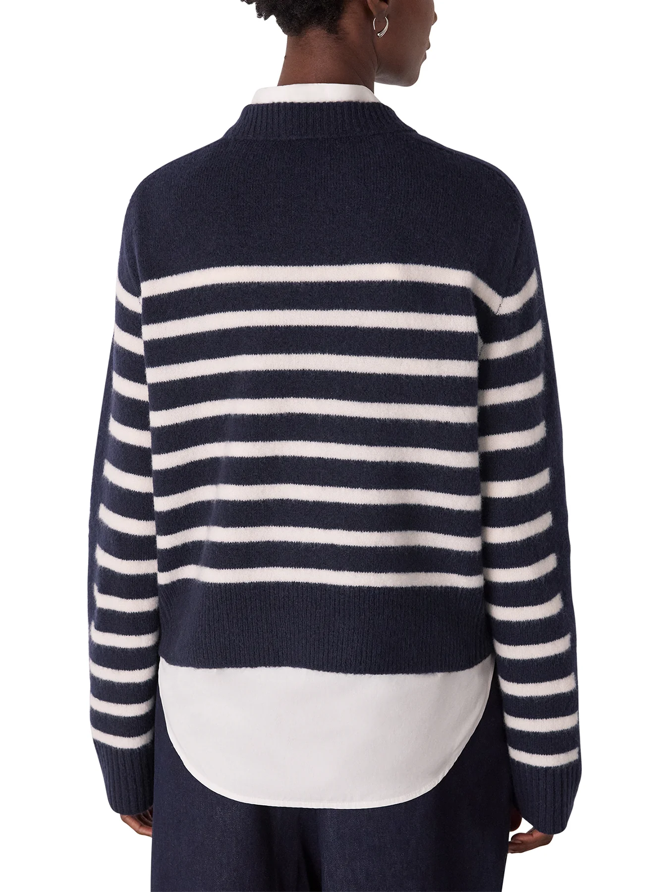 Contrast Stripe Knit Blue - Image 3