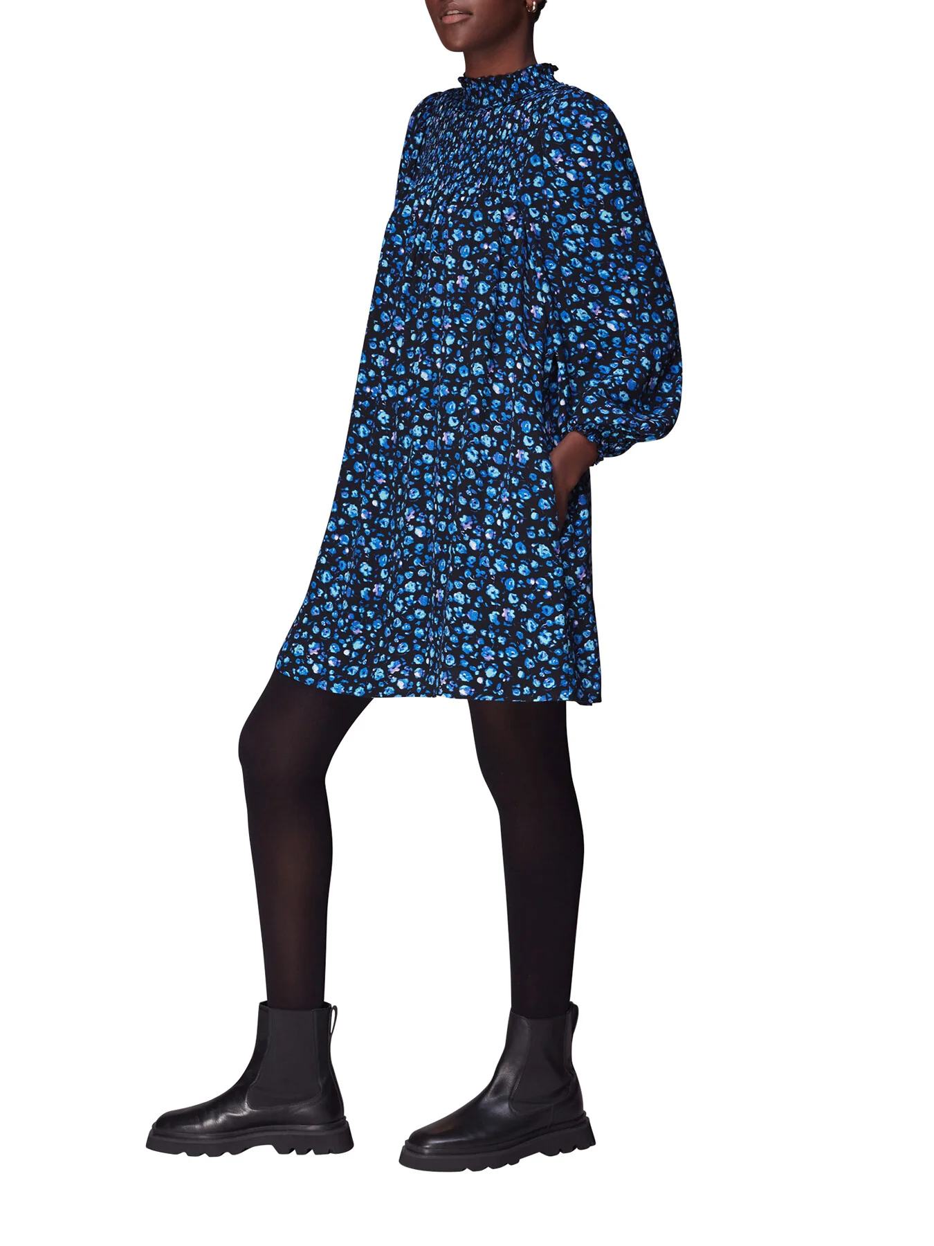 Blurred Floral Trapeze Dress - Image 2