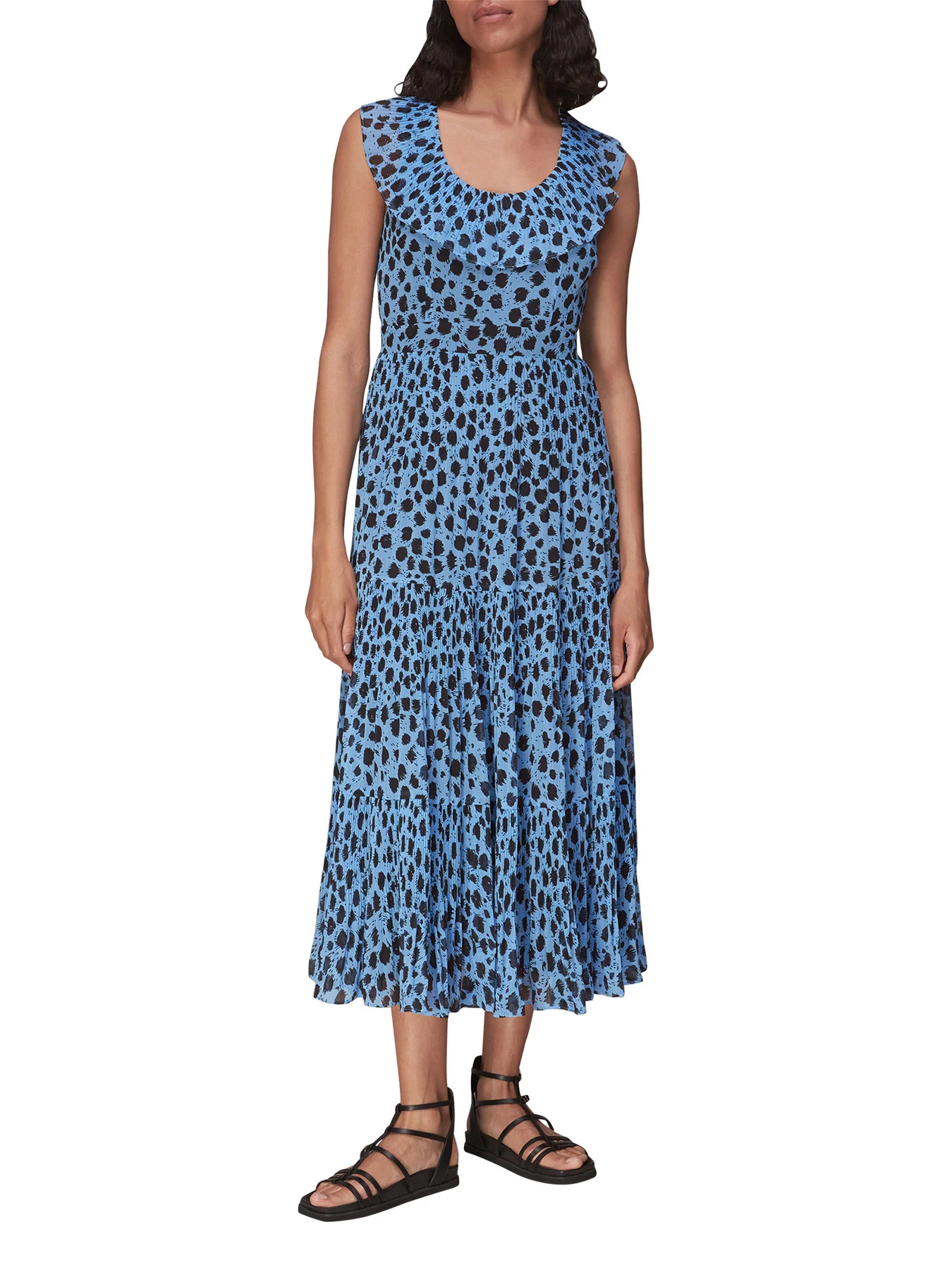 Brushed Dalmatian Plisse Dress - Image 2