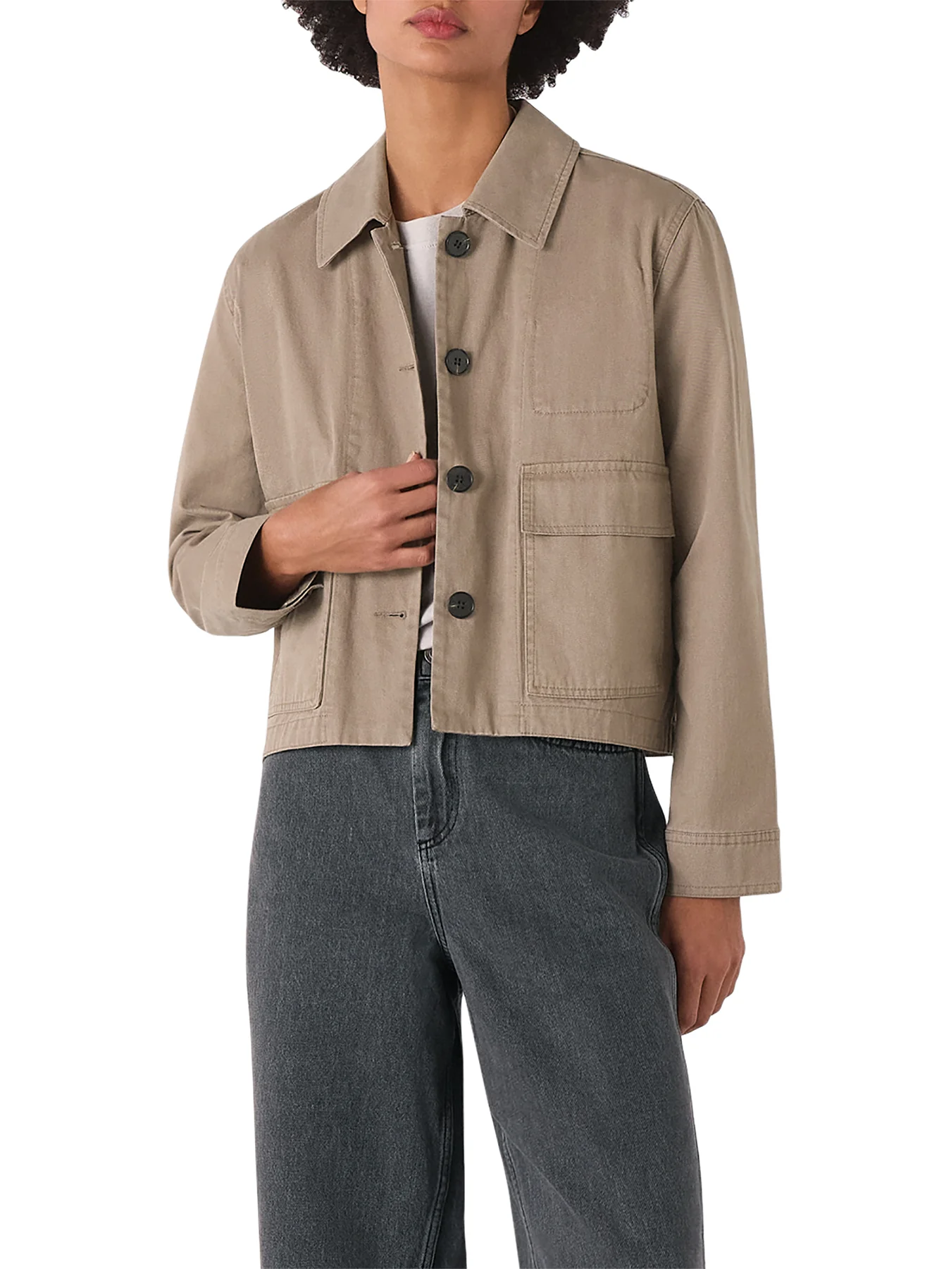 Taupe Marie Casual Jacket - Image 2