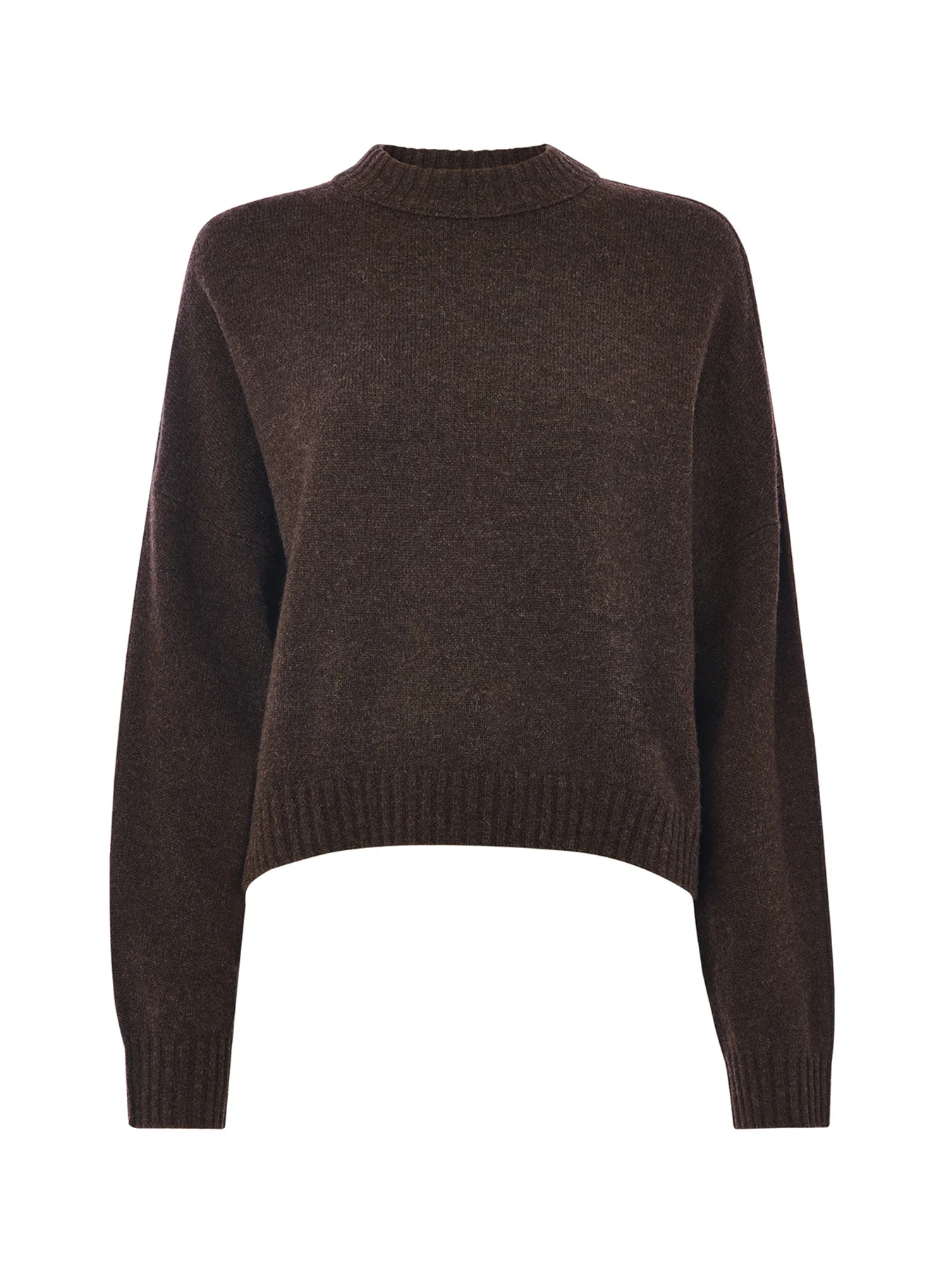 Wool Curved Hem Knit