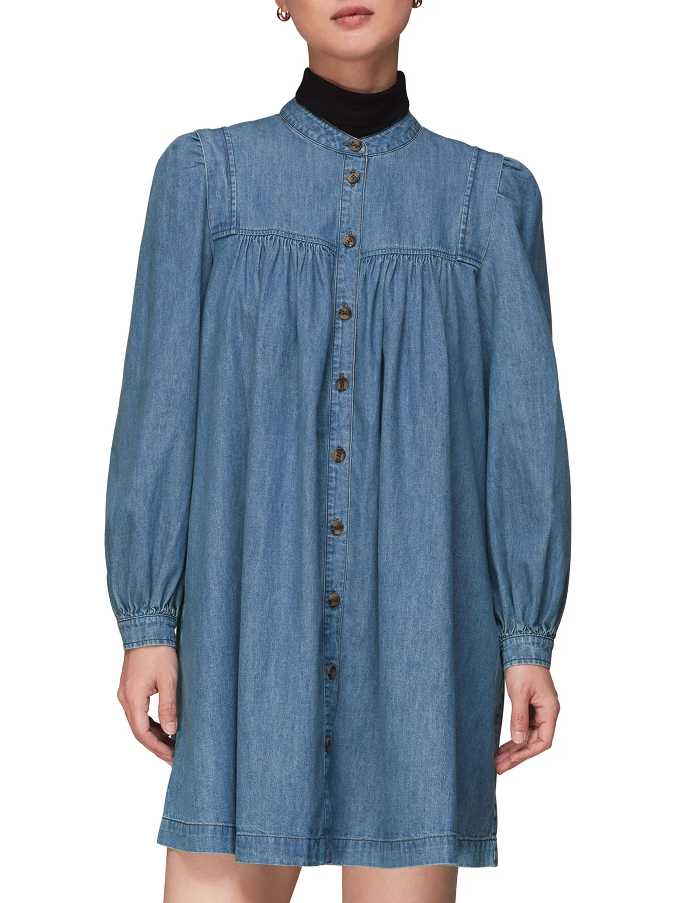 Chambray Trapeze Dress - Image 4