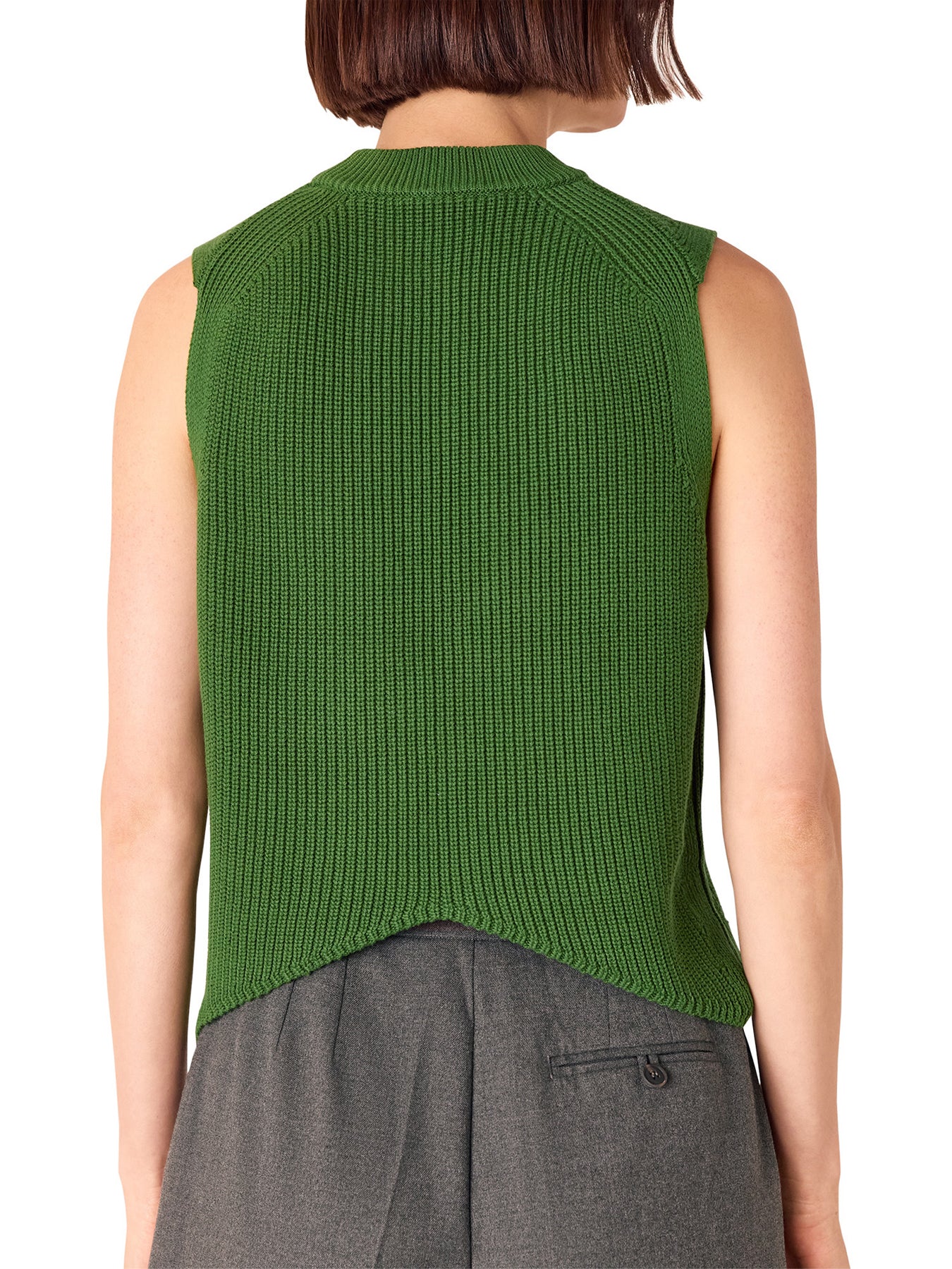 Cotton Back Detail Ribbed Tank - Image 3