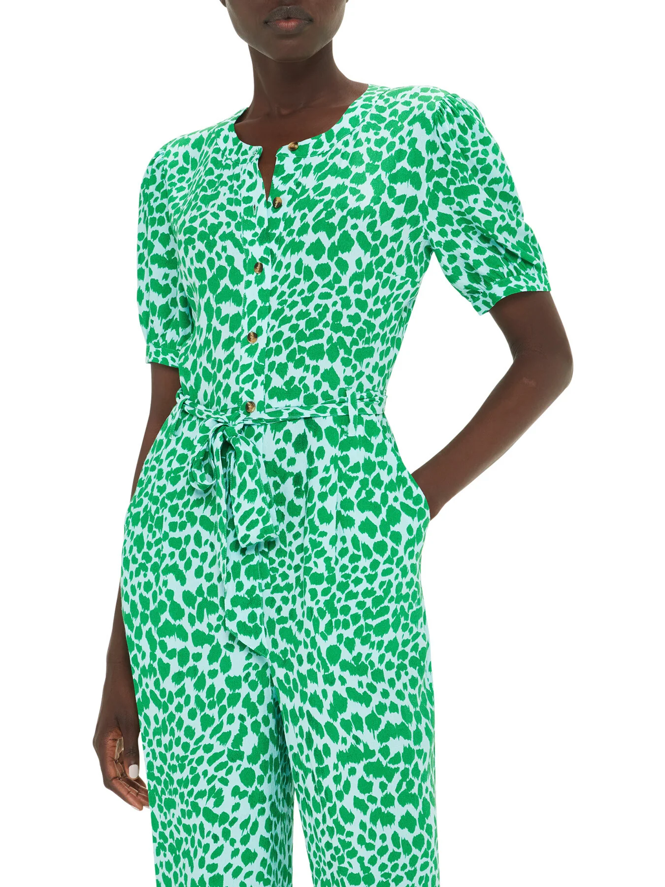 Smooth Leopard Print Jumpsuit - Image 4