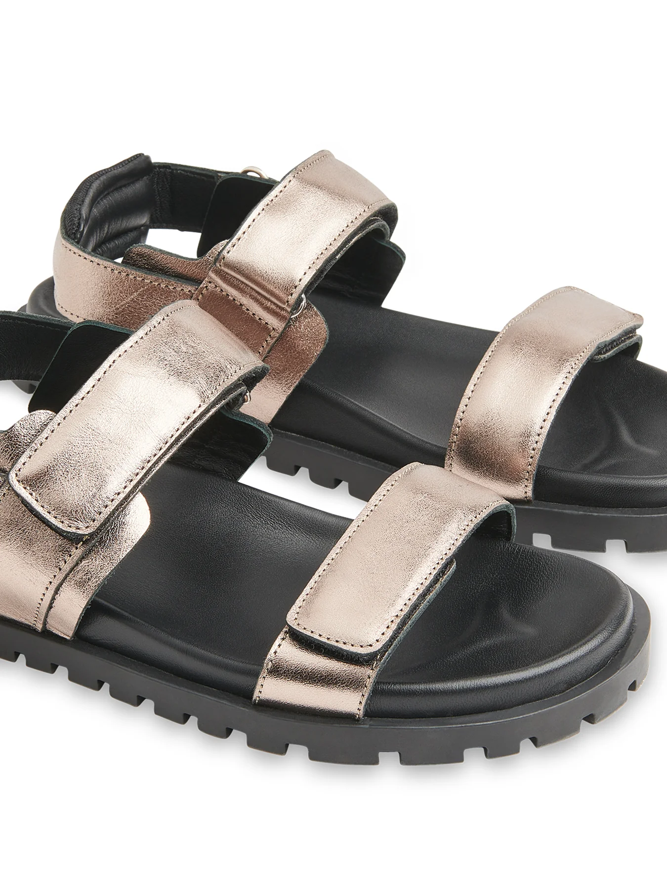 Pewter Ria Sporty Velcro Sandal - Image 3