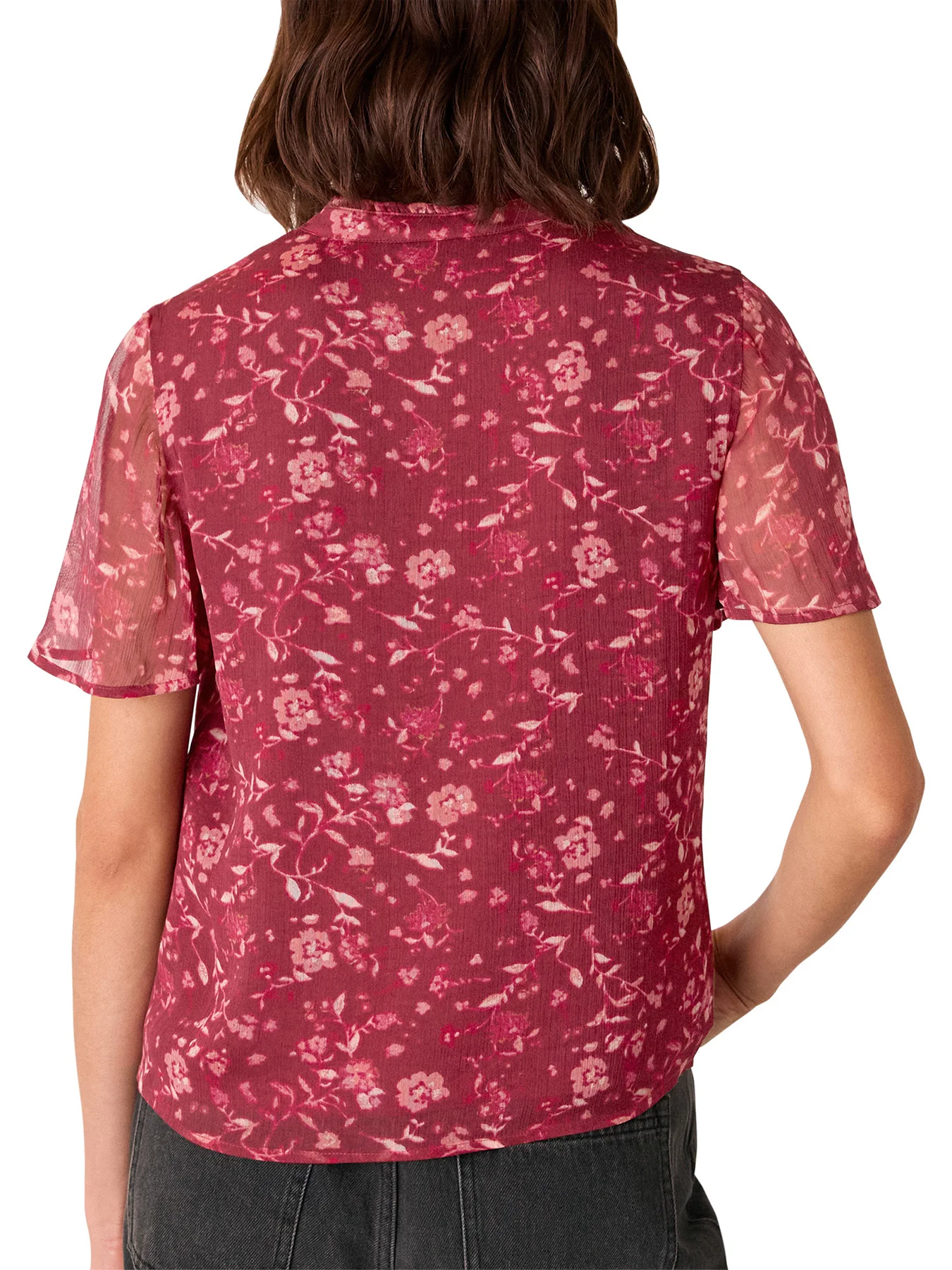 Ditsy Floral V Neck Blouse - Image 3