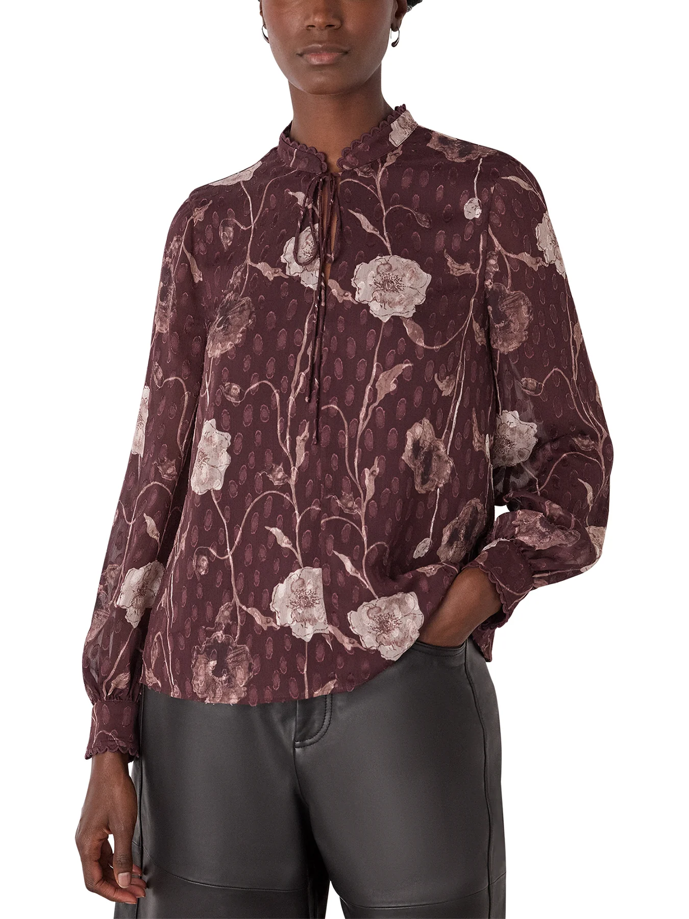 Floral Dobby Blouse Multi - Image 2